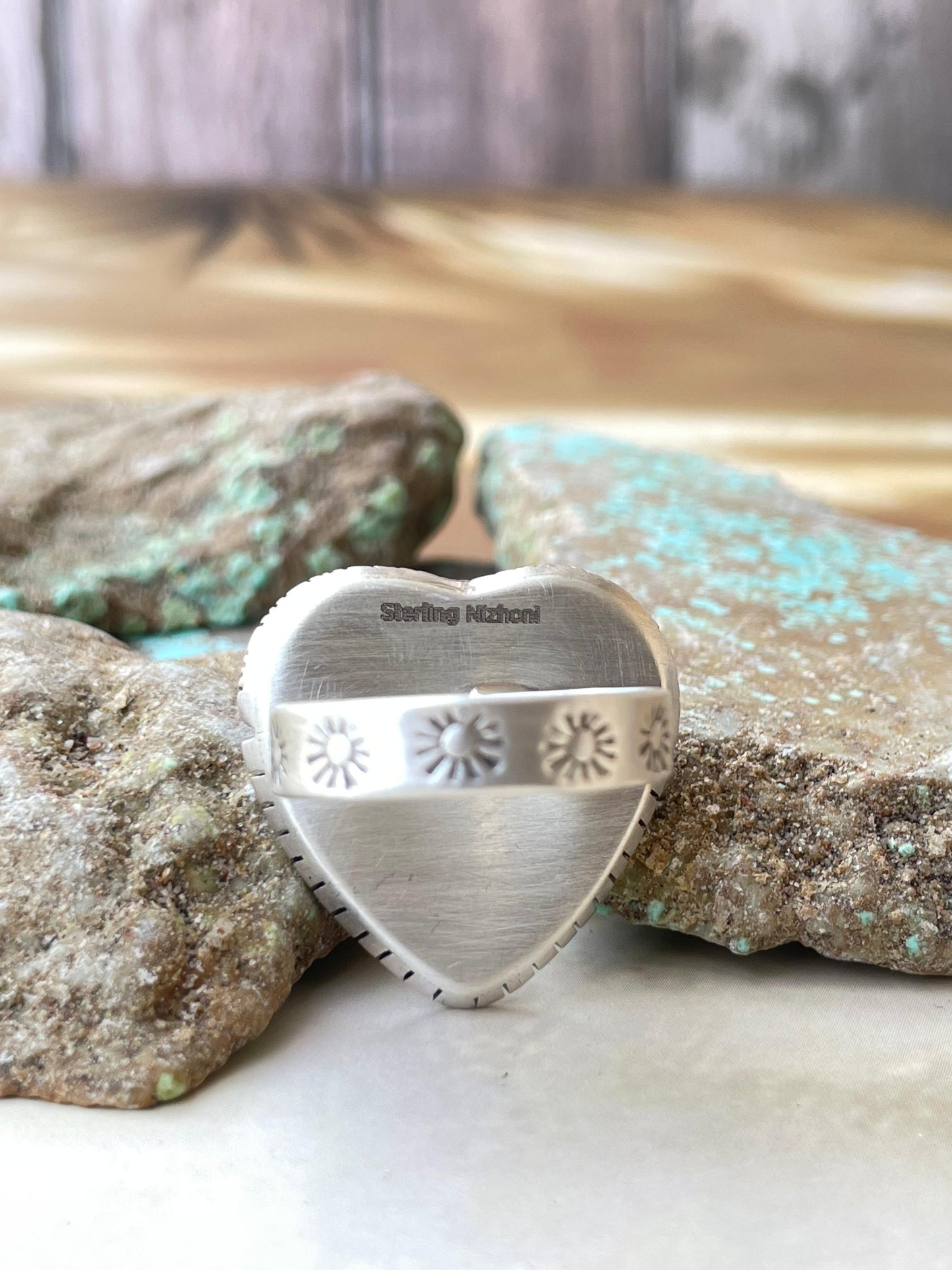 Beautiful Handmade Dahlia Rose And Sterling Silver Adjustable Heart Ring