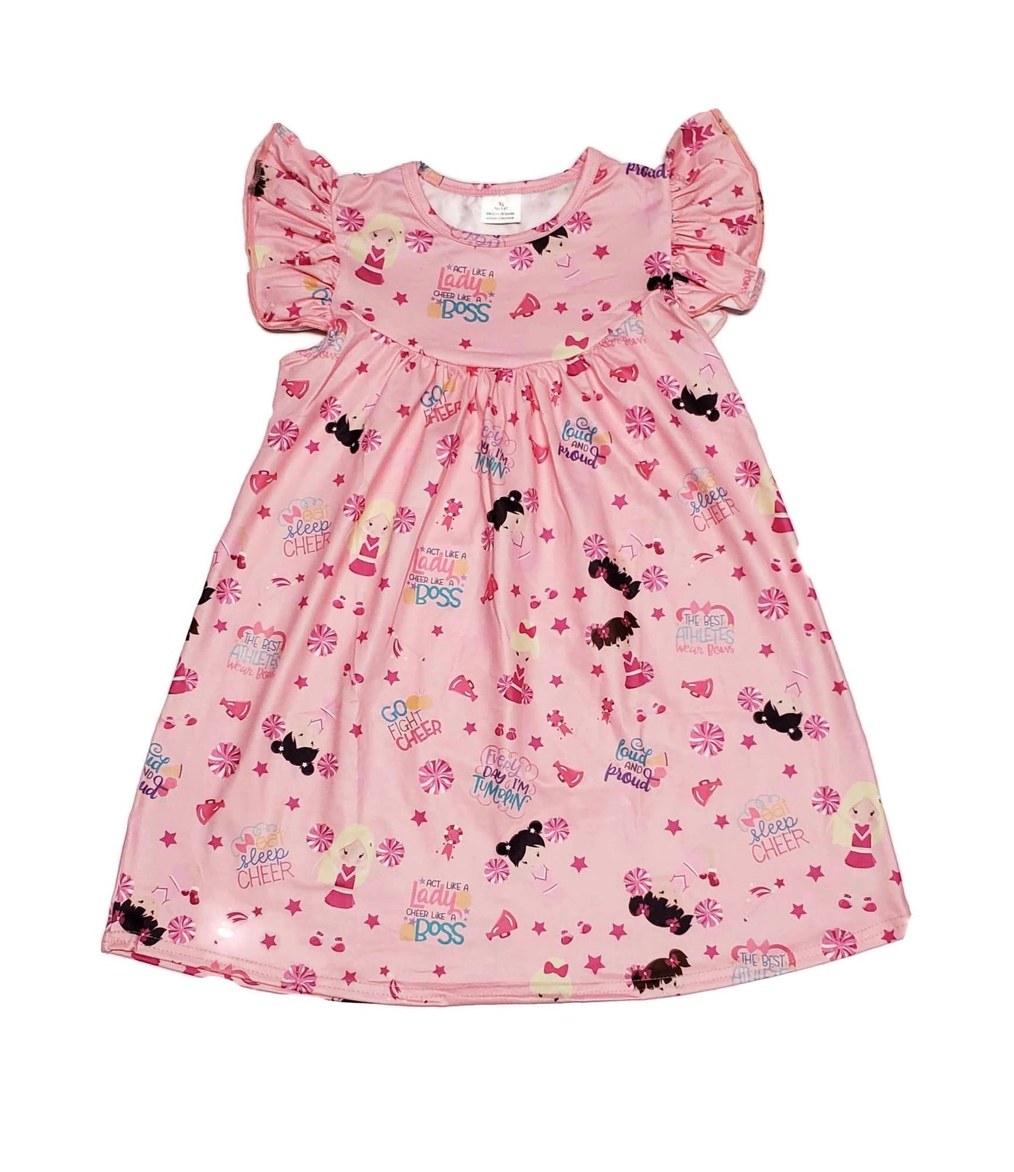 Cheer Milk Silk Flutter Dress