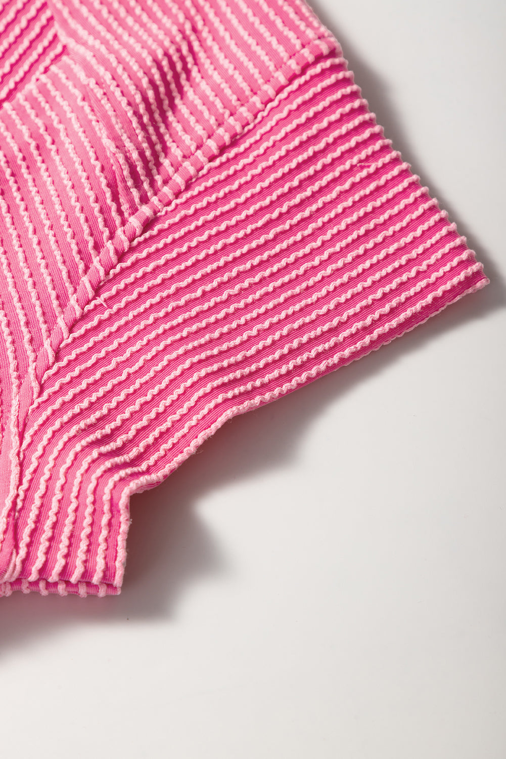 Luxury Solid Corded Short Sleeve T Shirt And Wide Leg Pants Set