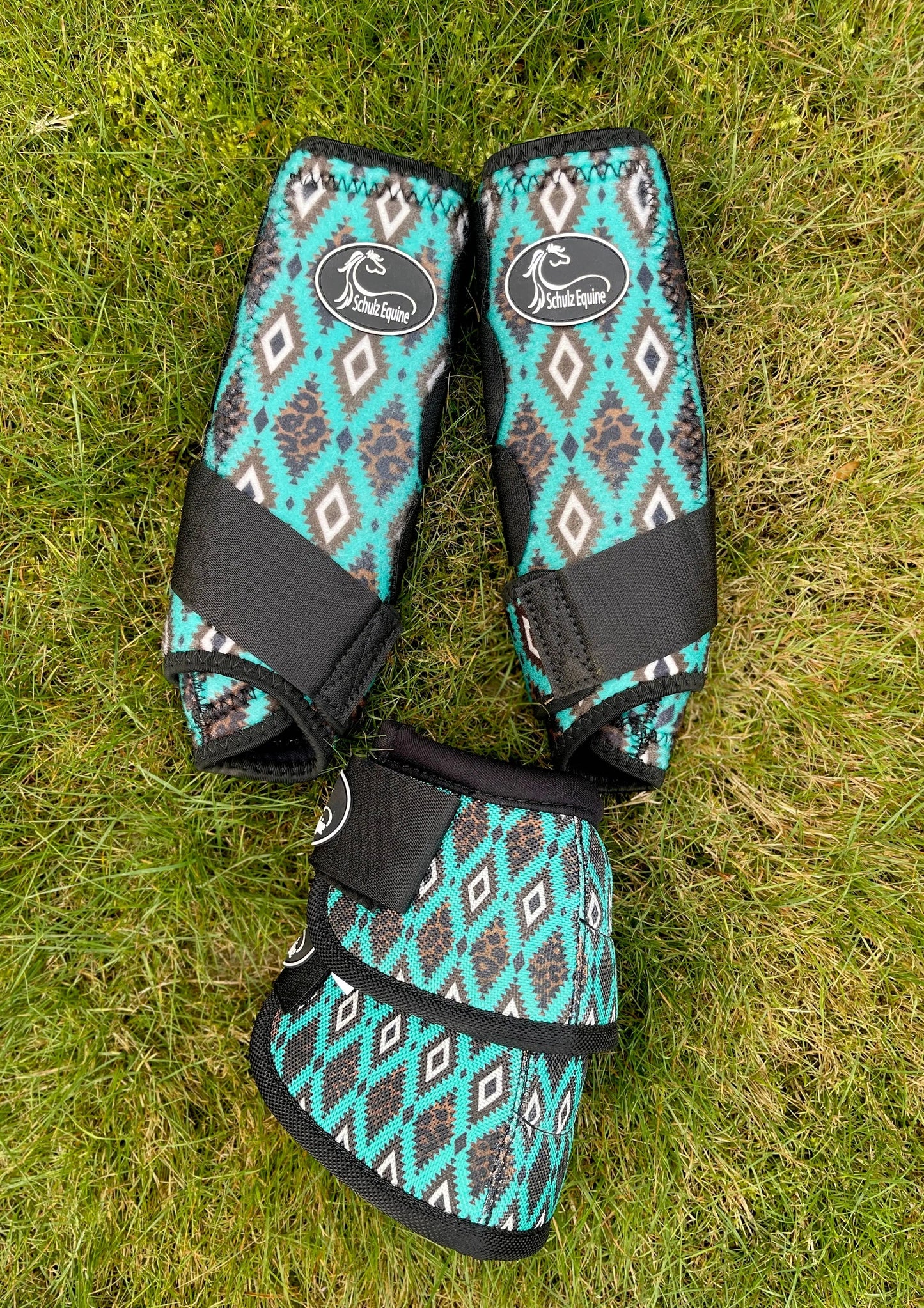 Teal Aztec Leopard AirFlow Sports Boots- 2 Pack