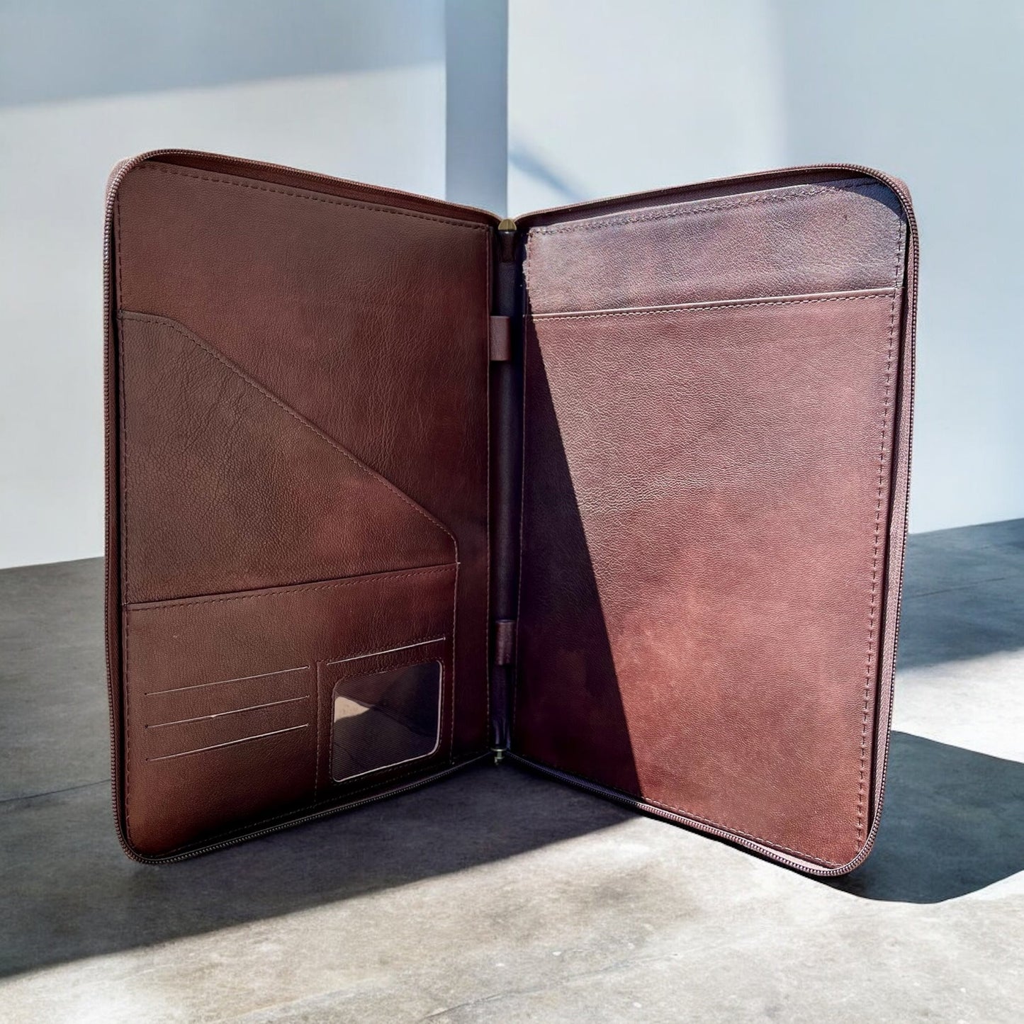 Tan all cowhide planner
