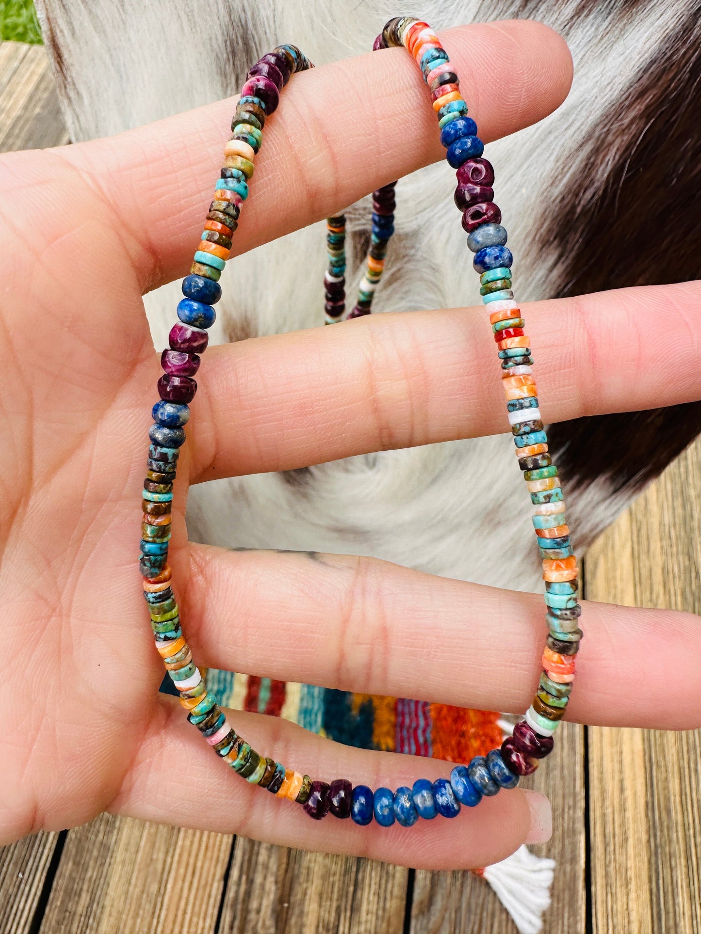 Handcrafted Multi Stone & Sterling Silver Beaded Necklace