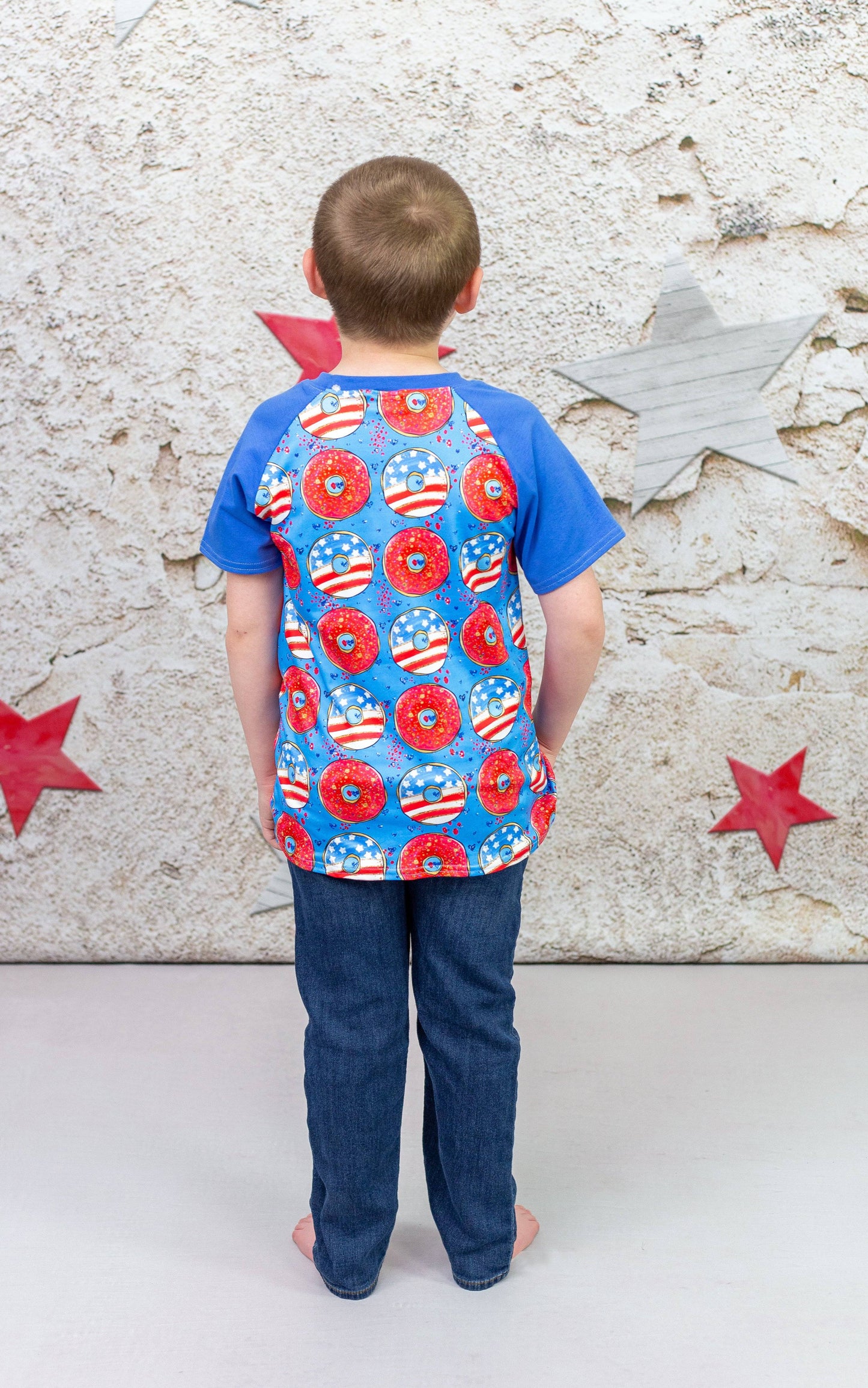 Patriotic Donut Milk Silk Raglan