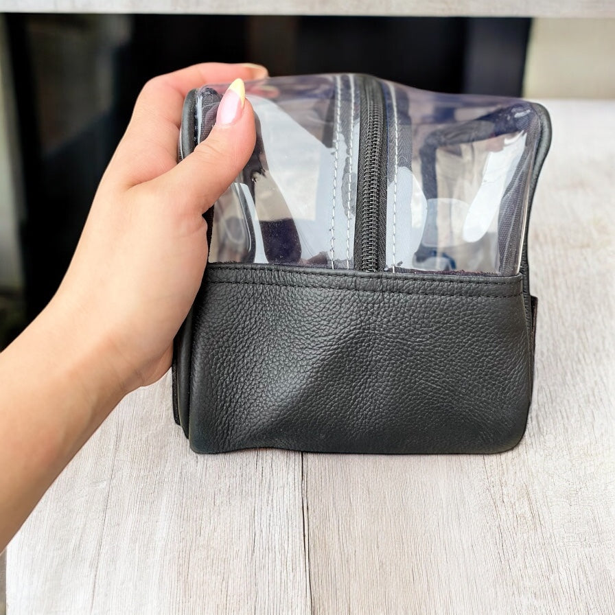 Clear toiletry bag