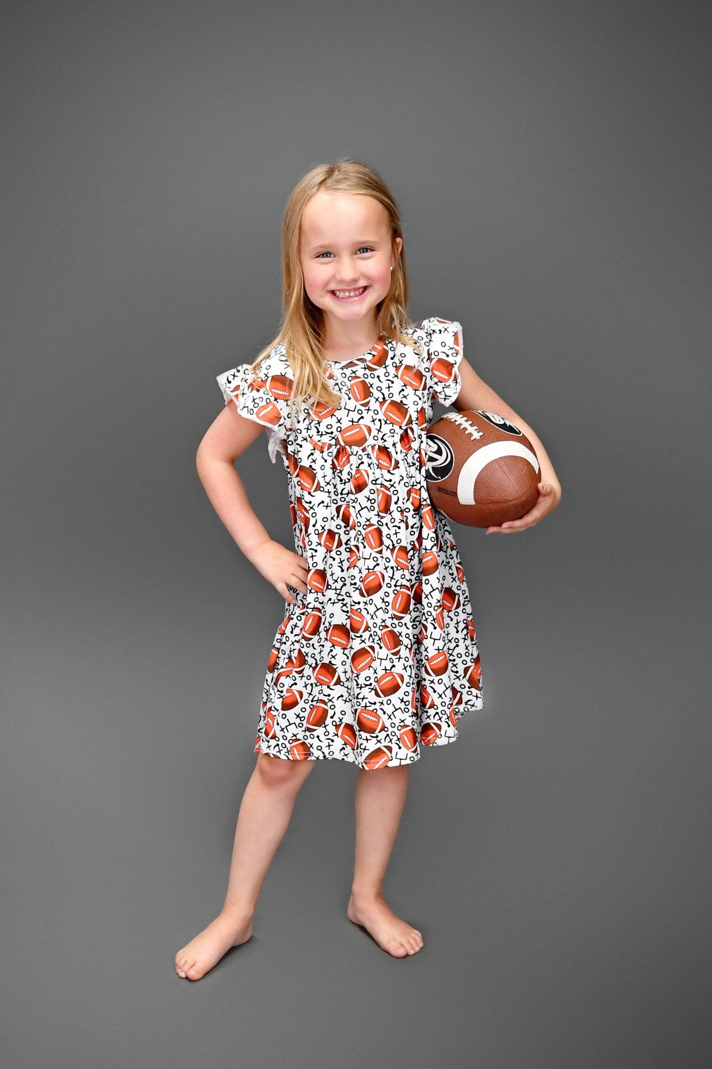 Touchdown Milk Silk Flutter Dress