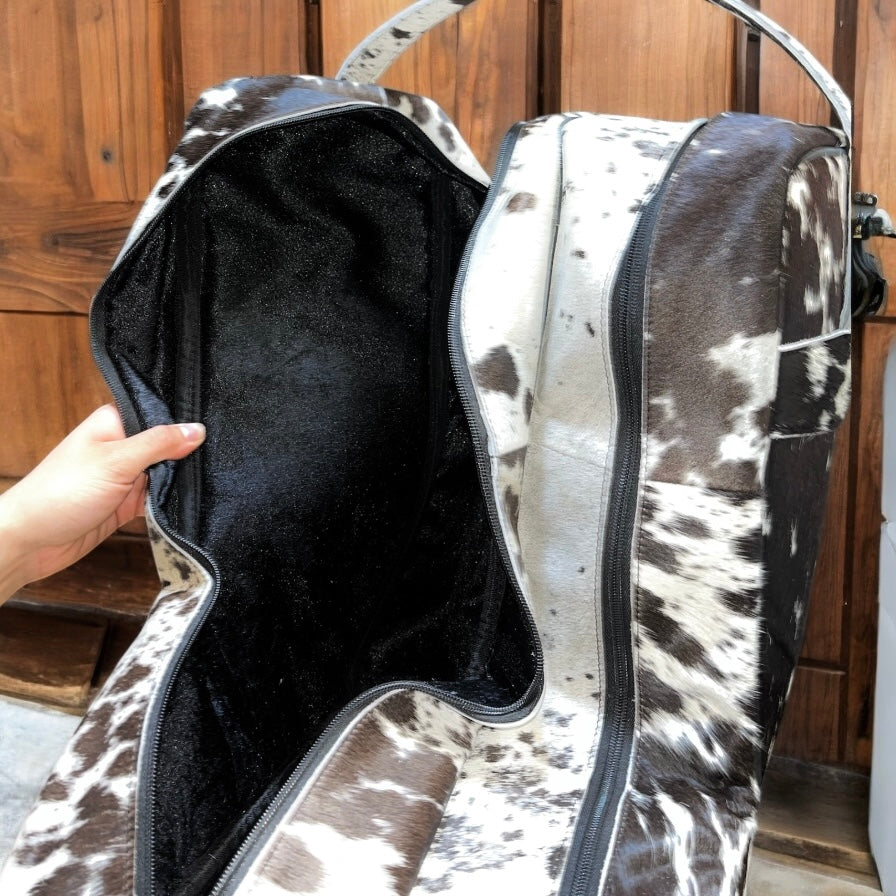 Salt and pepper Cowhide Boot Cover