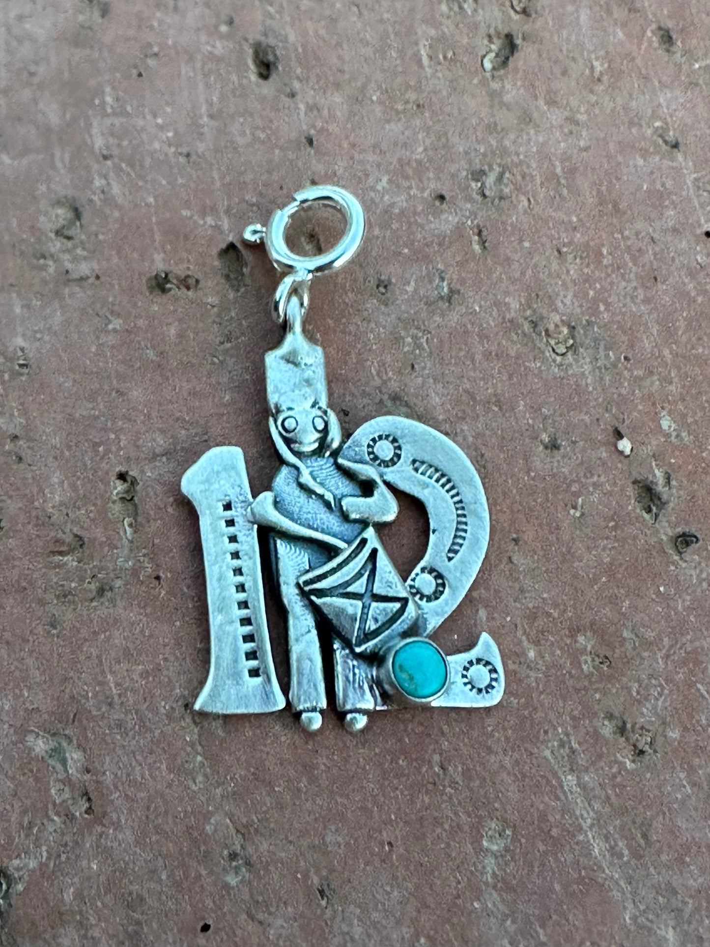 Handmade Sterling Silver and Turquoise 12 DAYS OF CHRISTMAS Charms