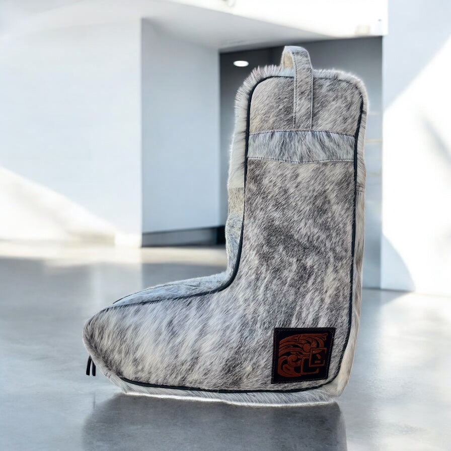 Salt and pepper Cowhide Boot Cover