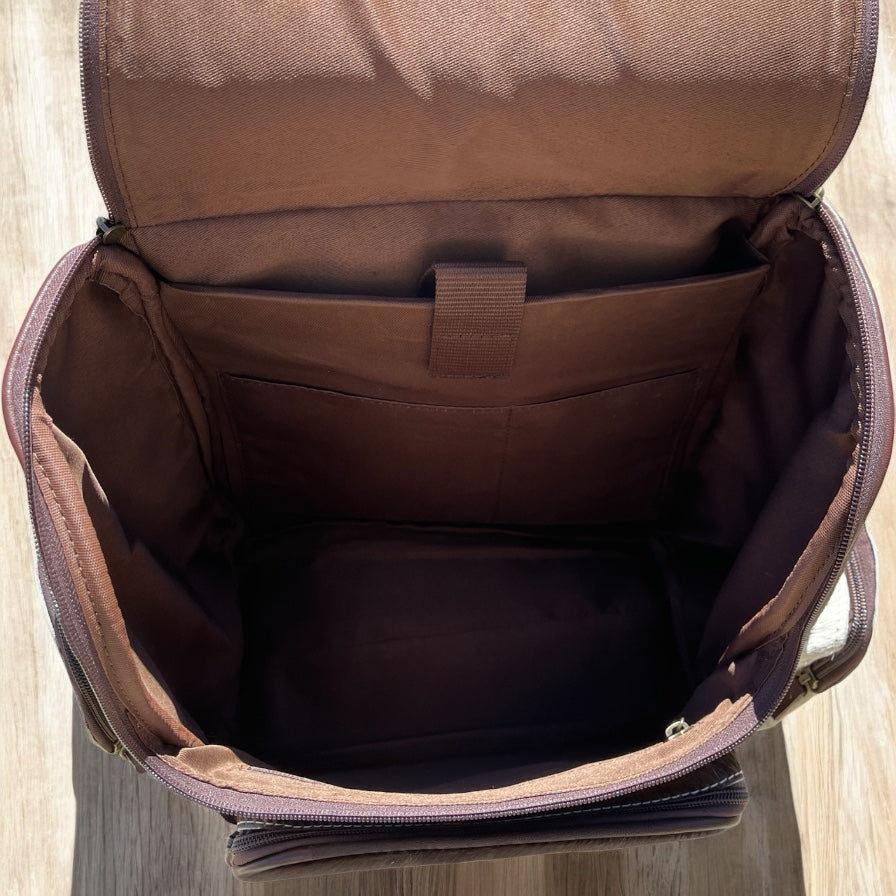 Cowboy hand tooled leather Backpack