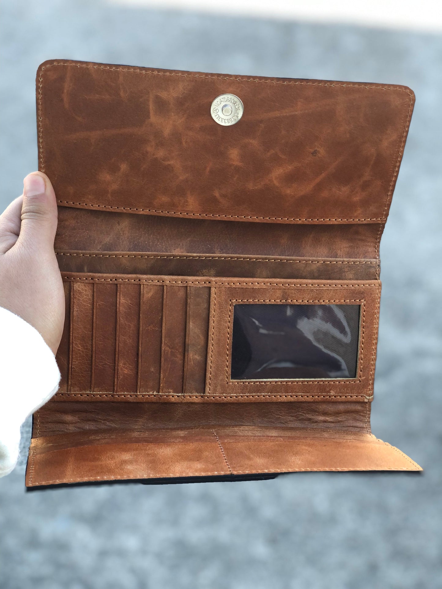 Cowhide Tooled Leather Women's Wallet