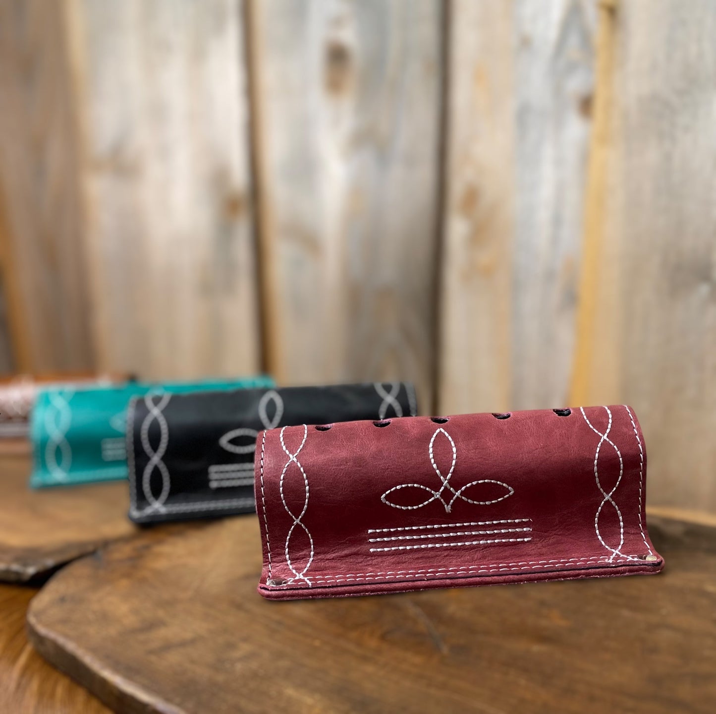 Burn Pink Bootstitch Pencil Holder