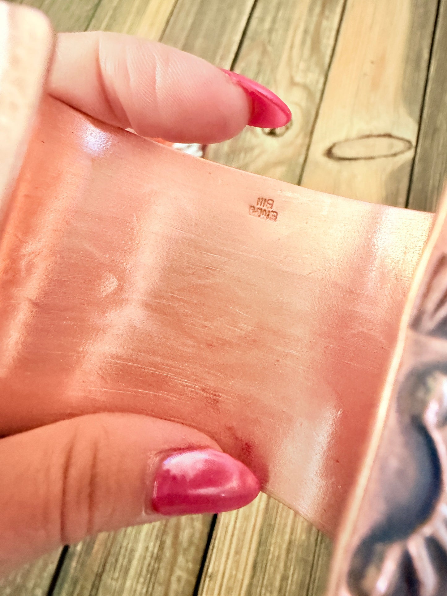 Handcrafted Copper Cuff Bracelet by Elvira Bill