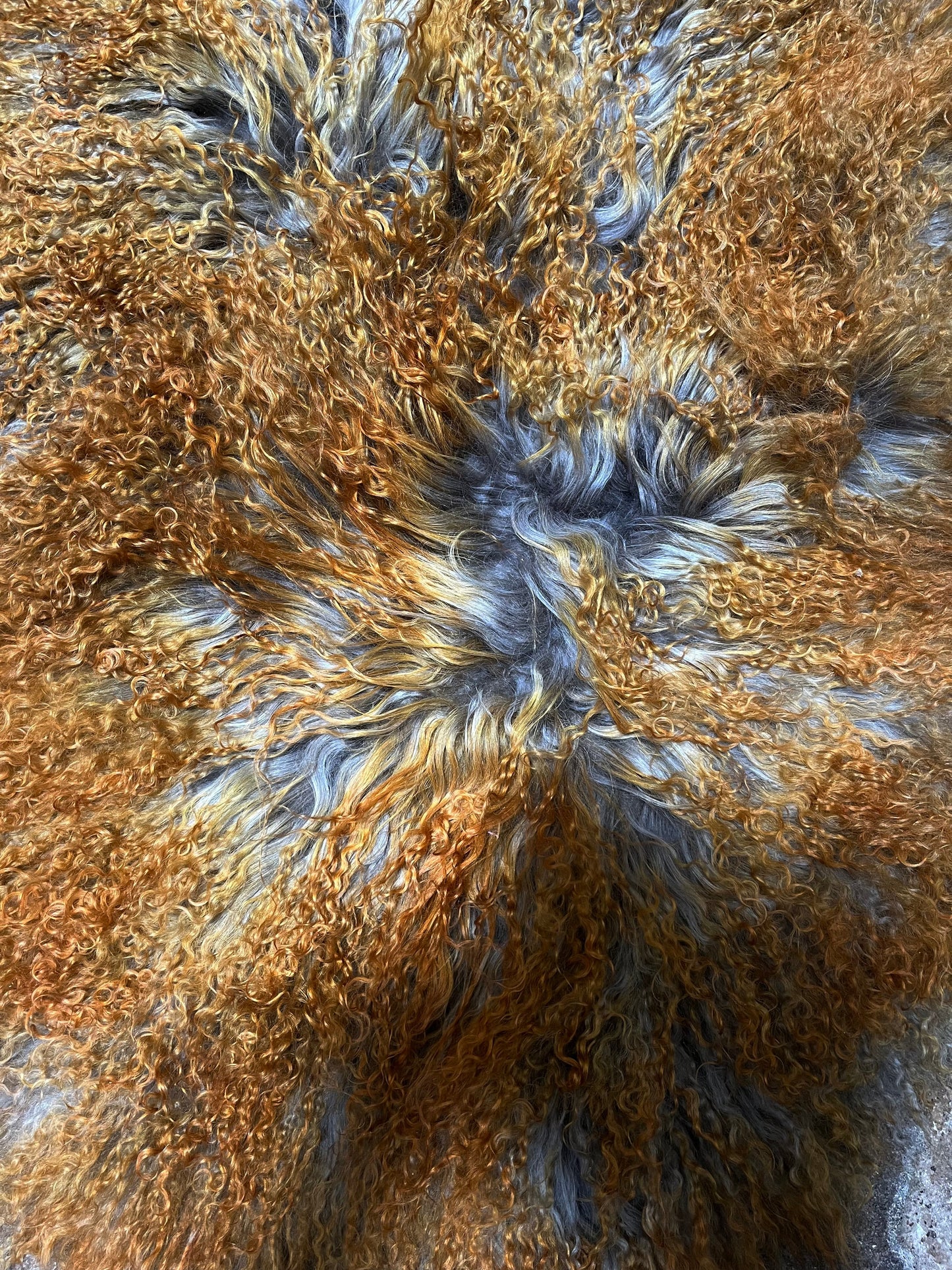 3x2’ mustard Icelandic Angora hide