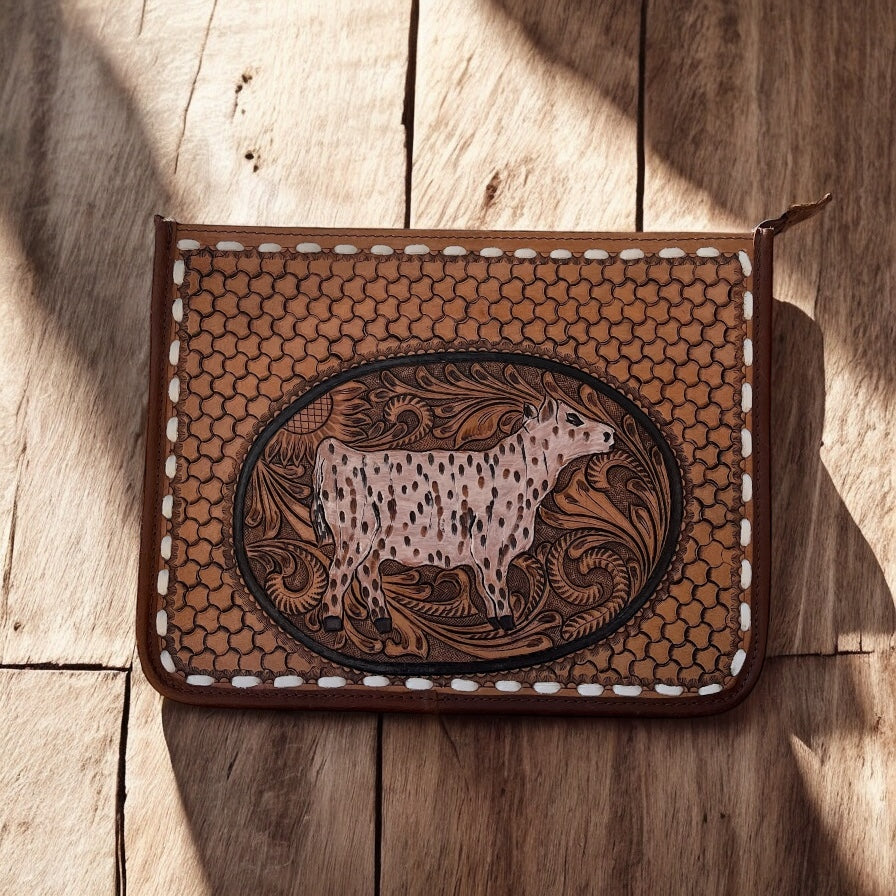 Lola tooled leather crossbody bag