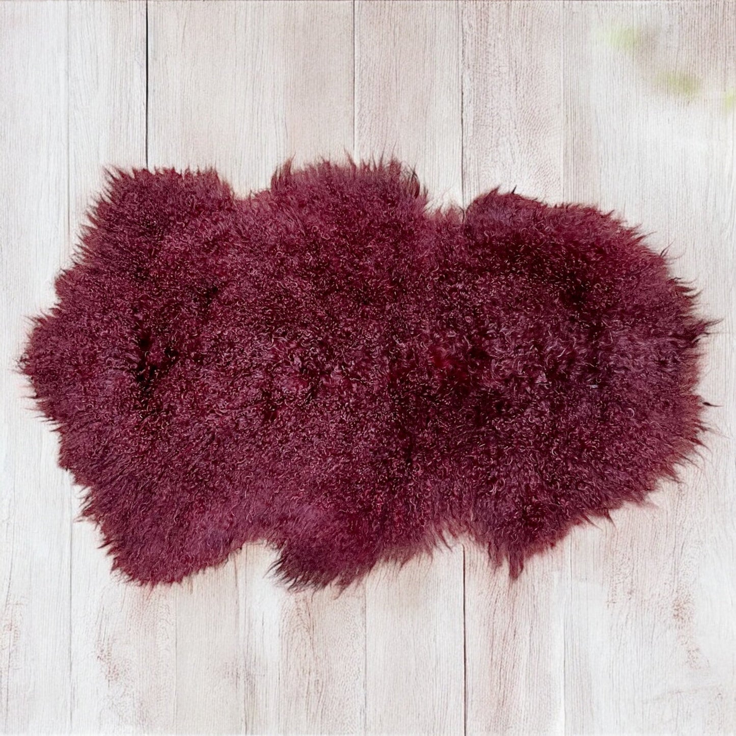 2x3’ burgundy Angora hide