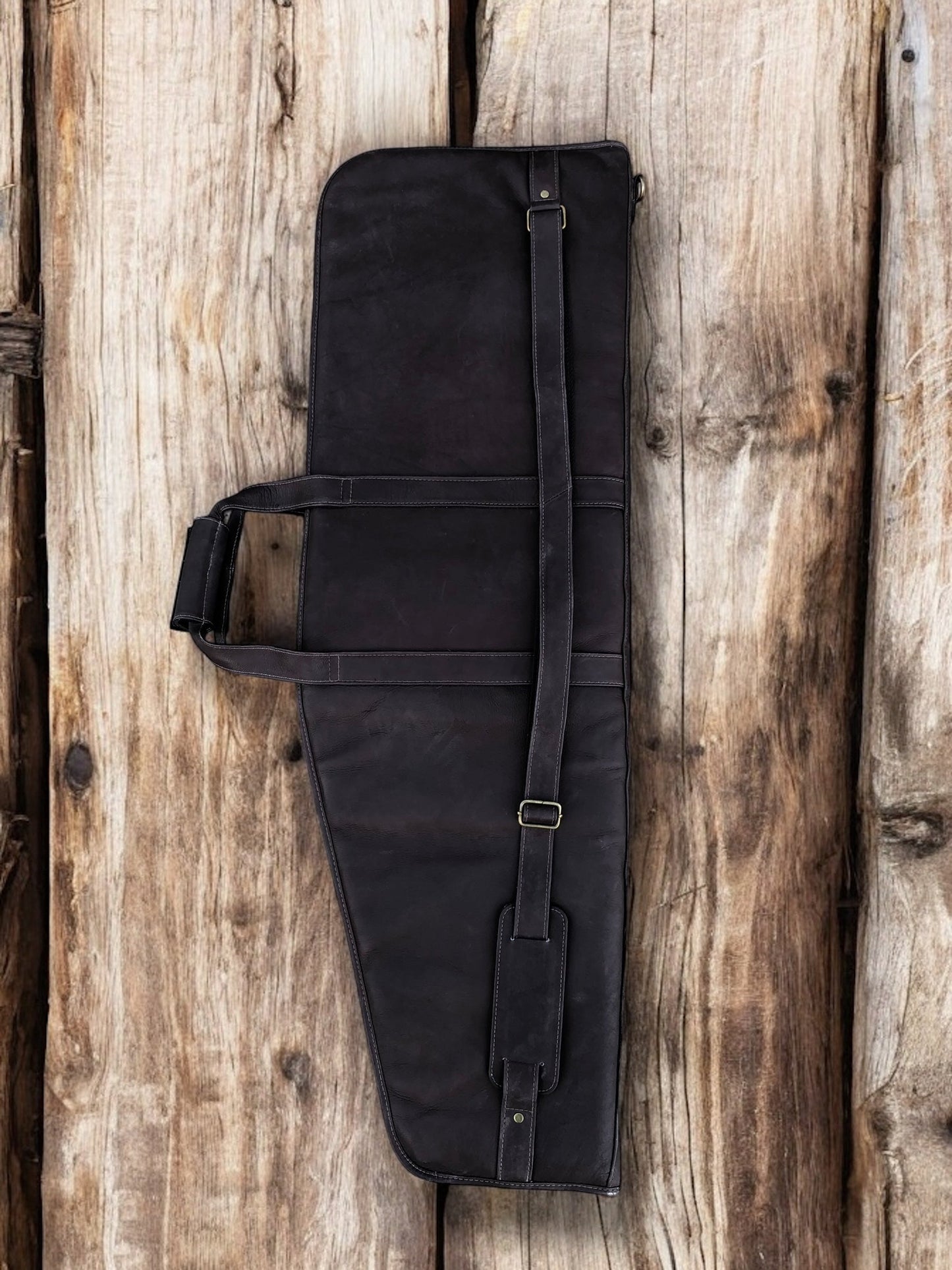 Brown Tooled Leather Carrying Case