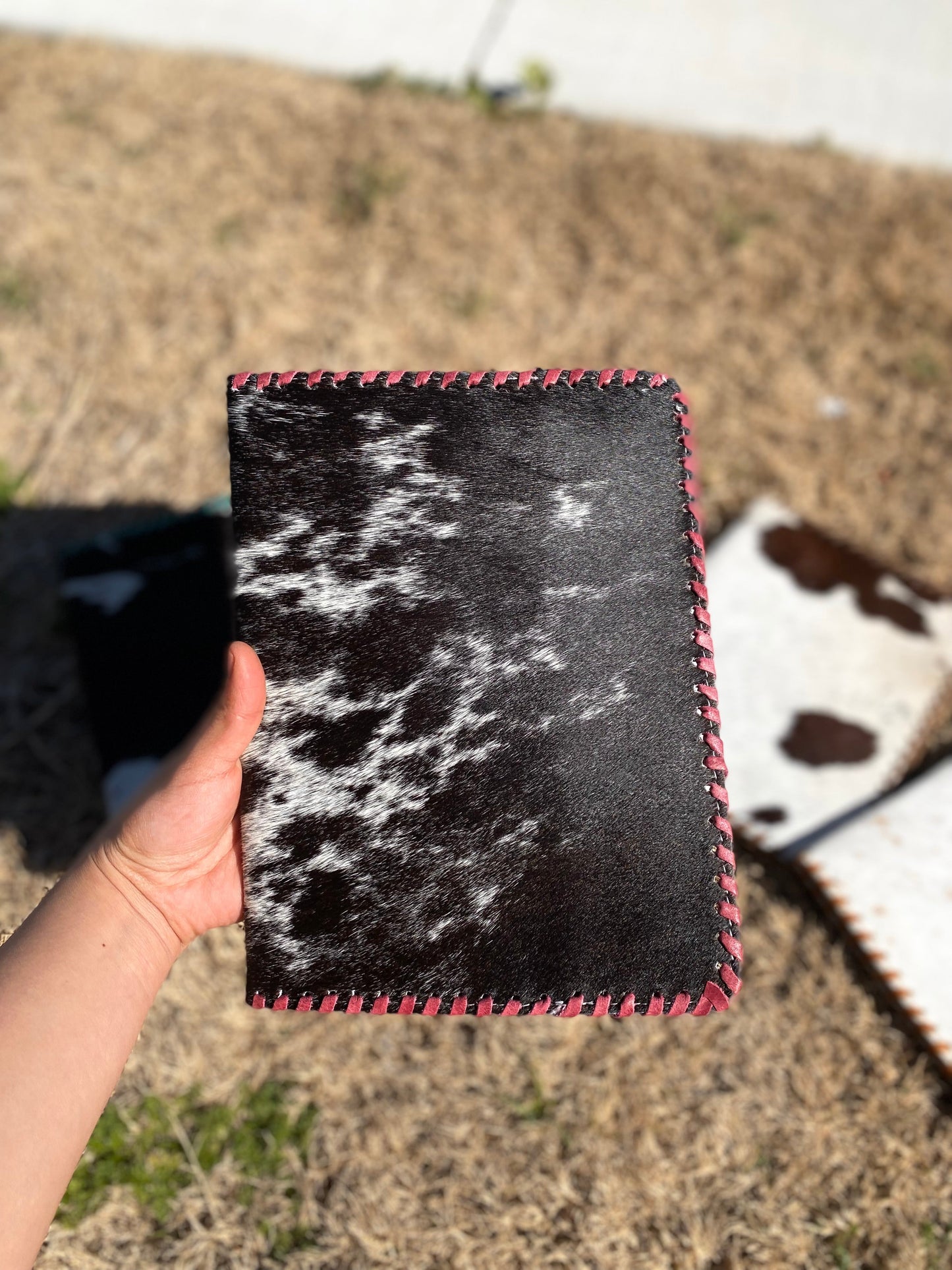 Pink Cowhide Book Cover