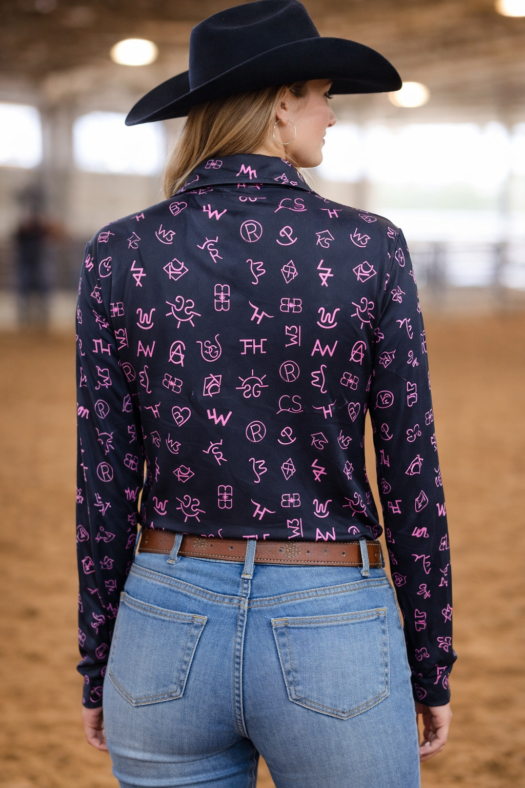 Neon Spur Brand Babe Quarter Zip Sun Shirt