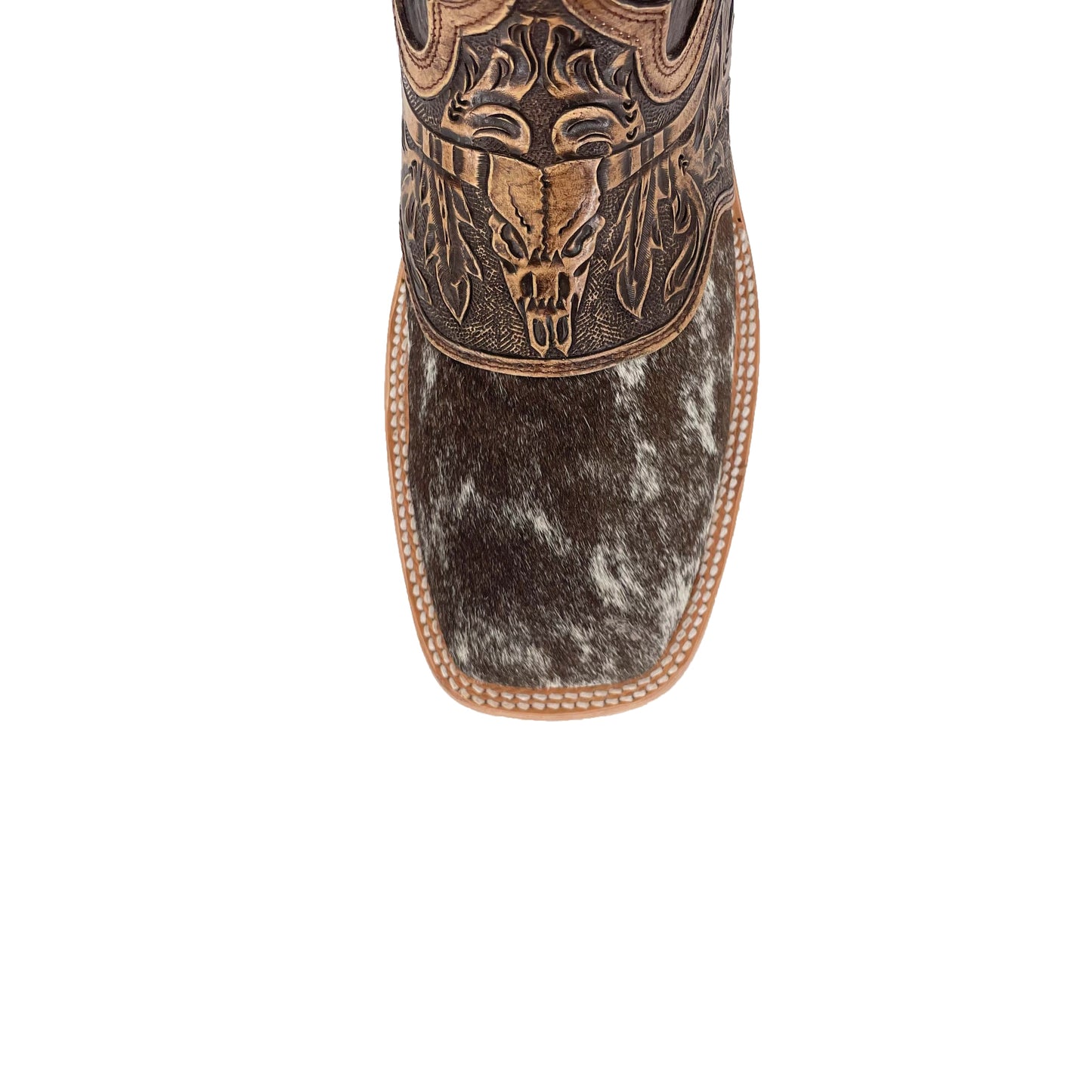 Men's Bulldog Hand Tooled Boots - Cowhide
