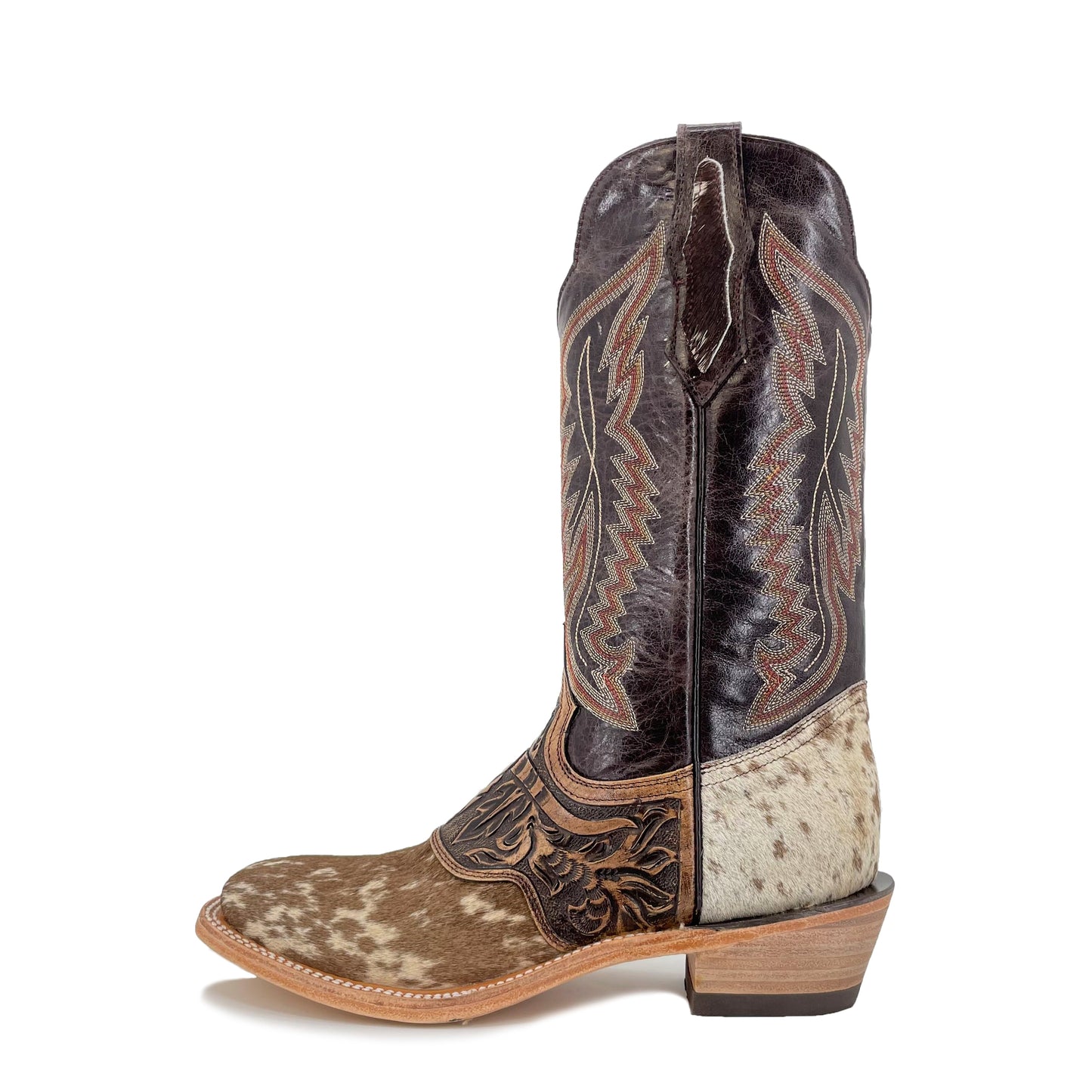 Men's Bulldog Hand Tooled Boots - Cowhide