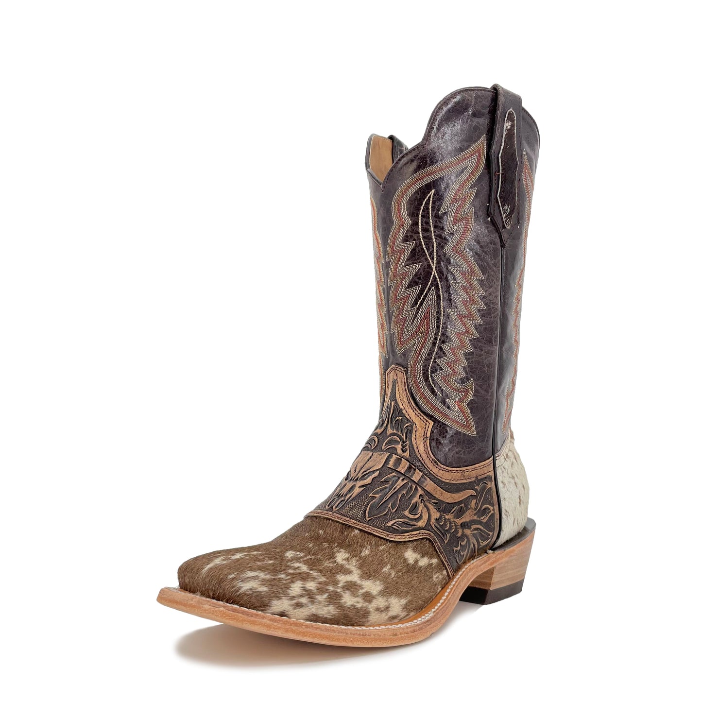 Men's Bulldog Hand Tooled Boots - Cowhide