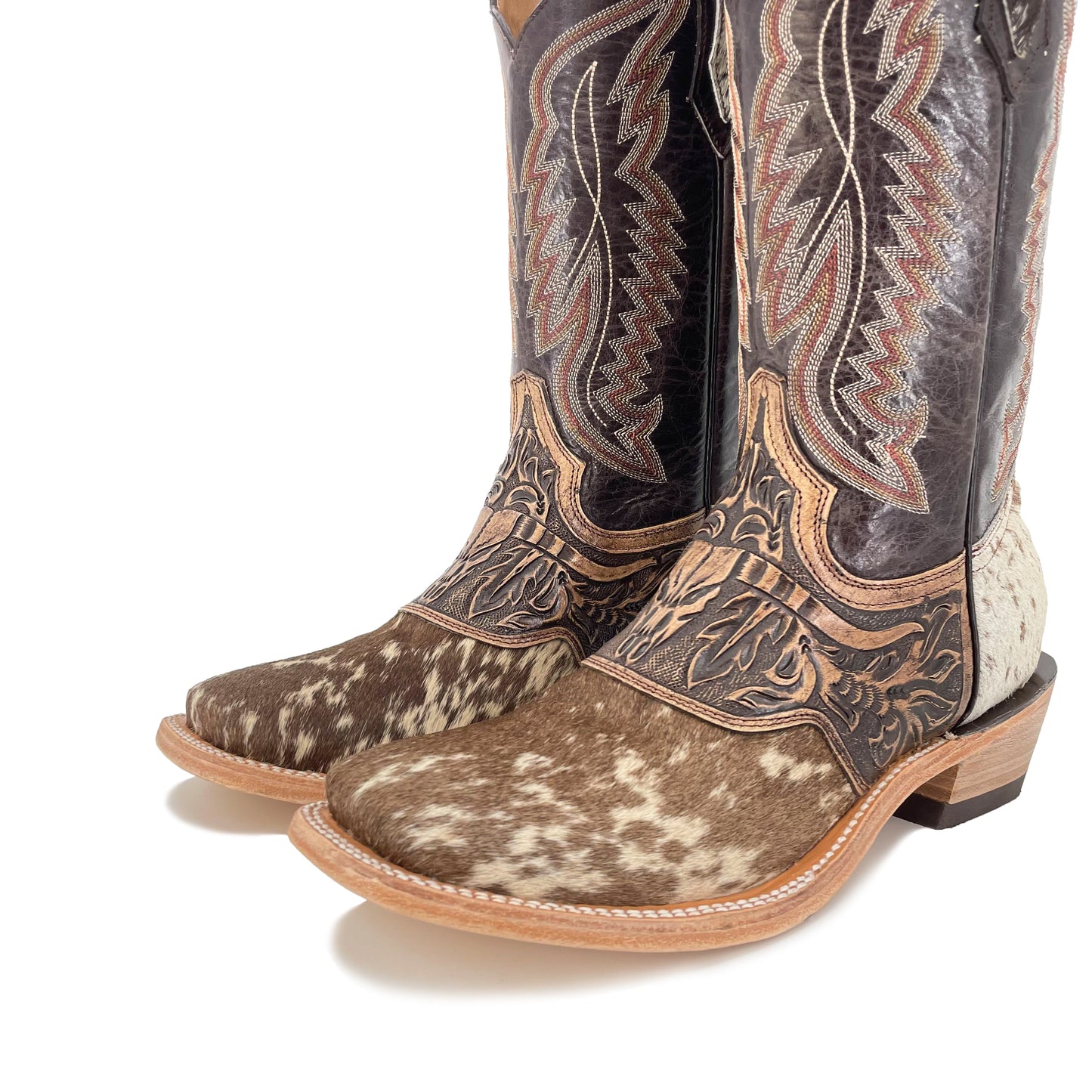 Men's Bulldog Hand Tooled Boots - Cowhide