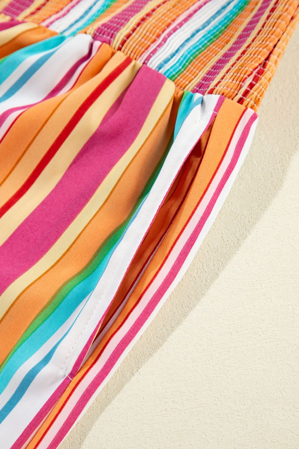 Boho chic plus-size striped pants