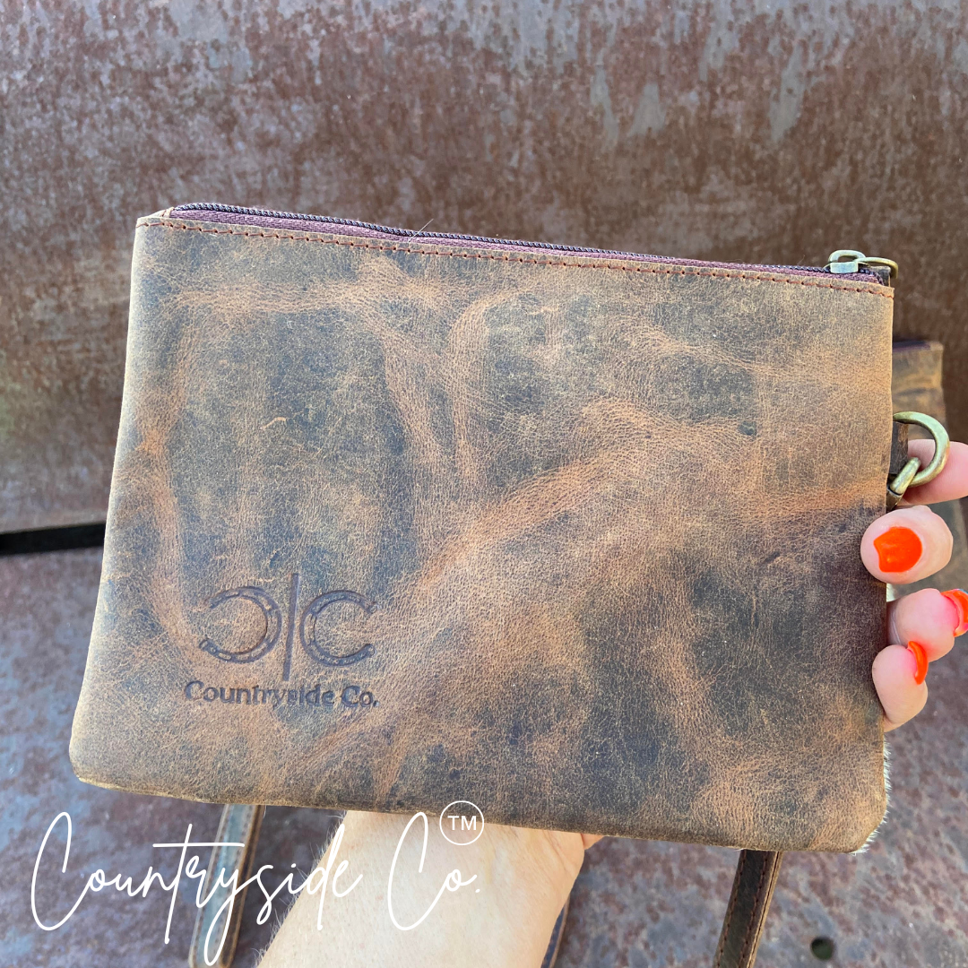 Trailblazer Cowhide Leather Wristlet