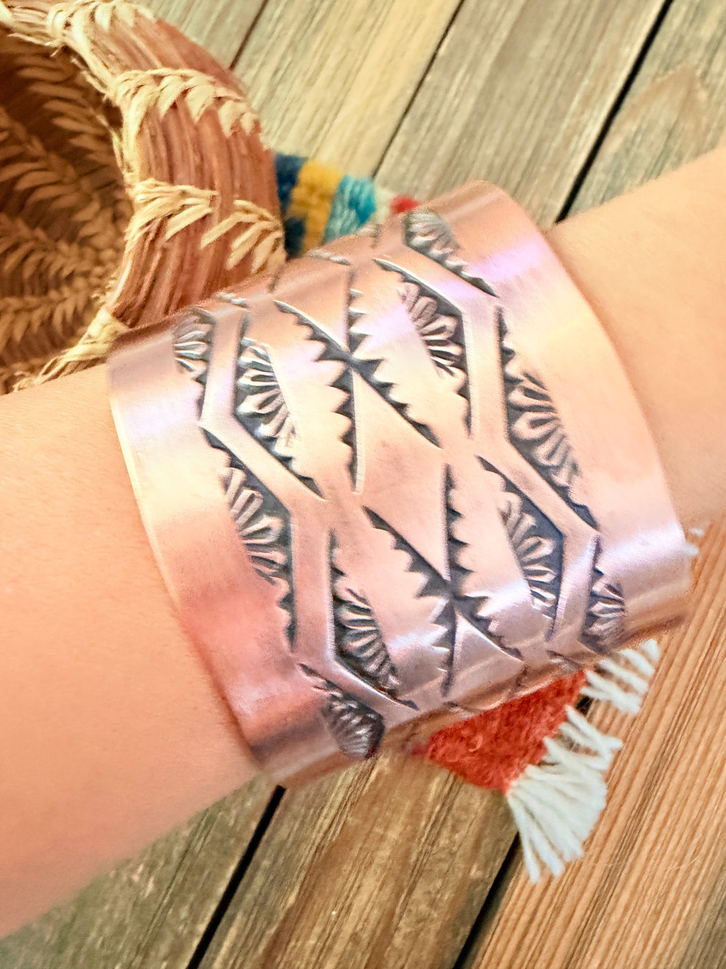 Handcrafted Copper Cuff Bracelet by Elvira Bill