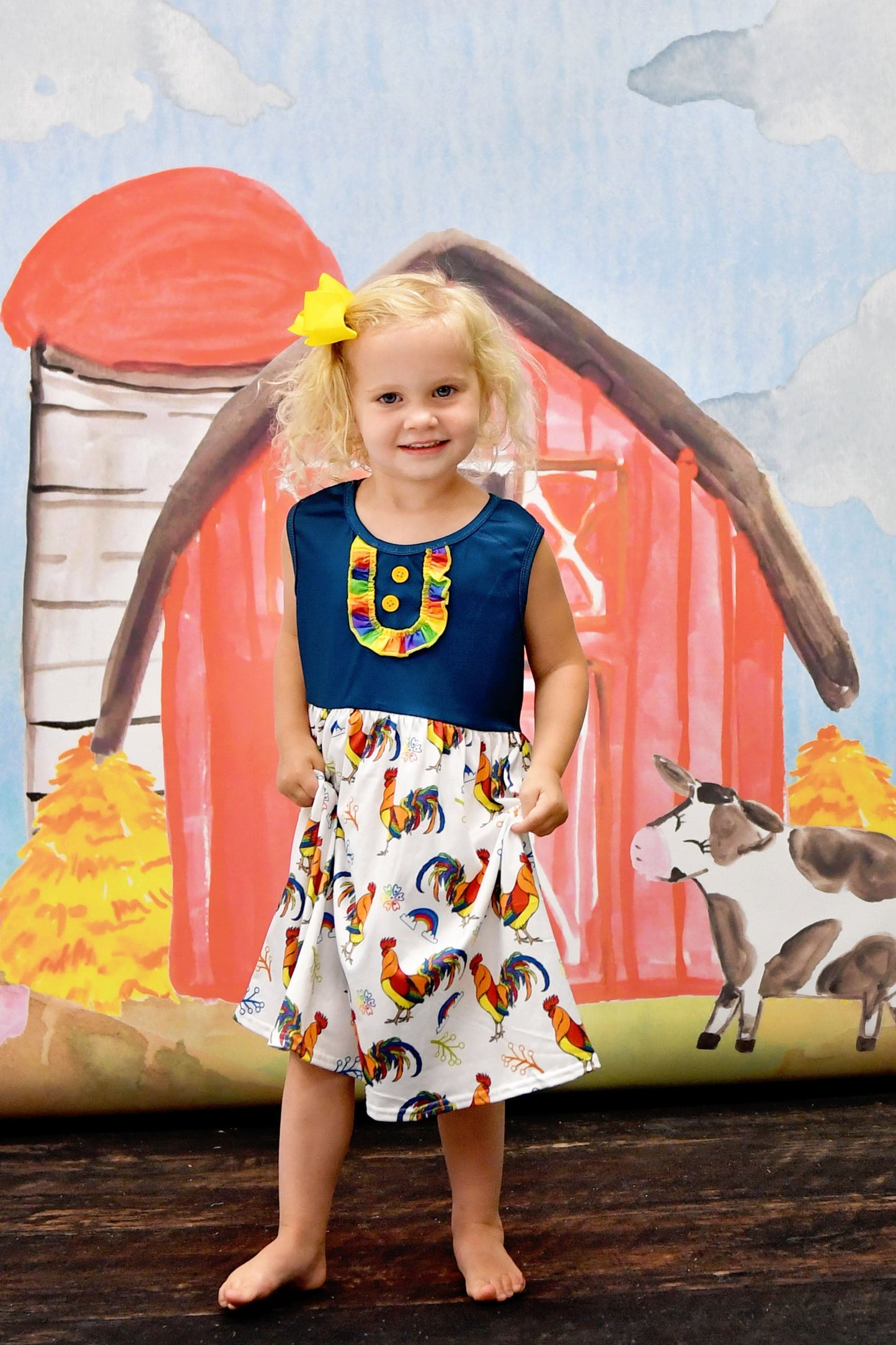 Rainbow-Doodle-Do Milk Silk Tank Dress