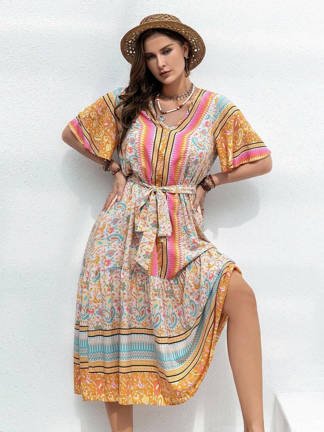 Floral plus size maxi dress