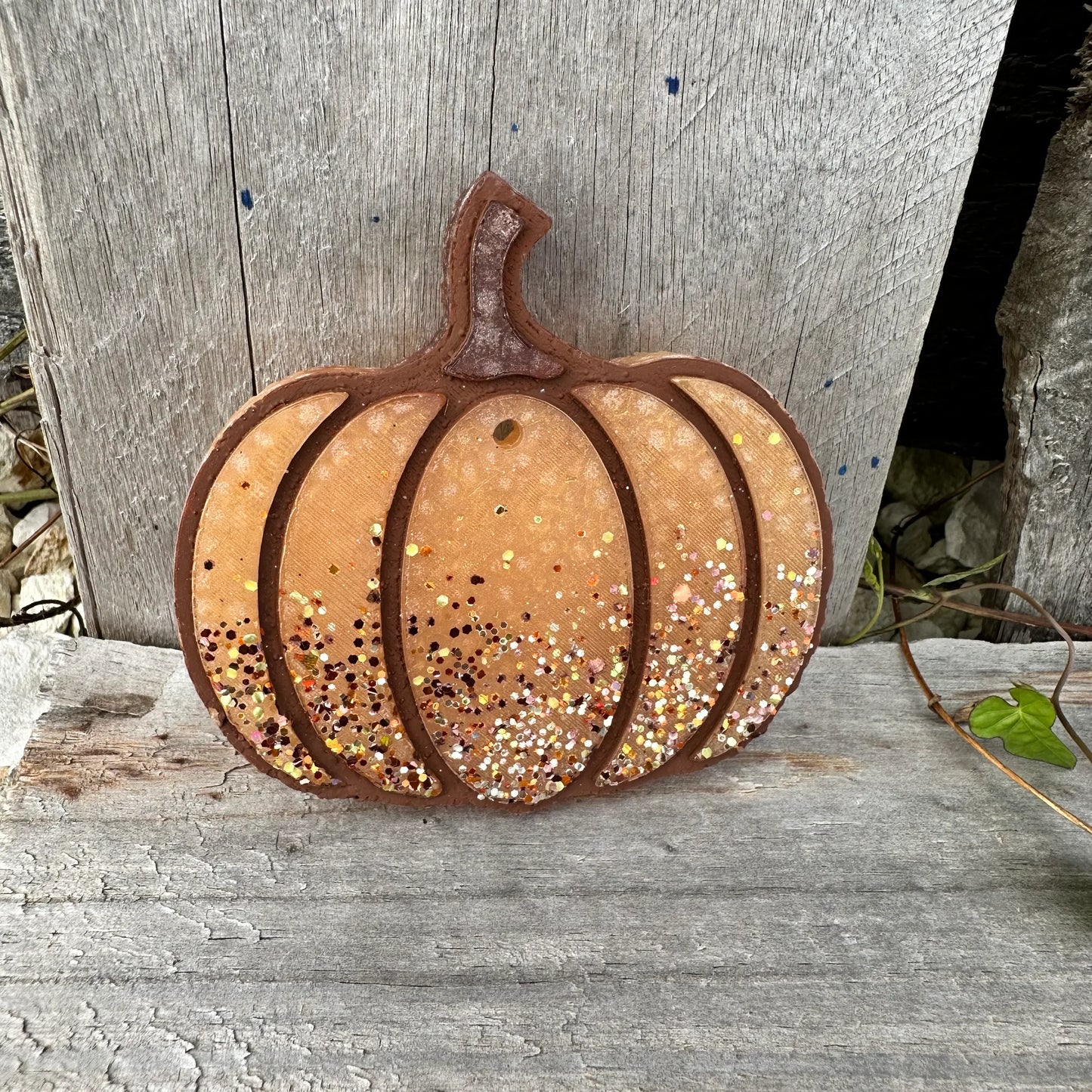 Simple Pumpkin with Glitter Car Freshie - SALE