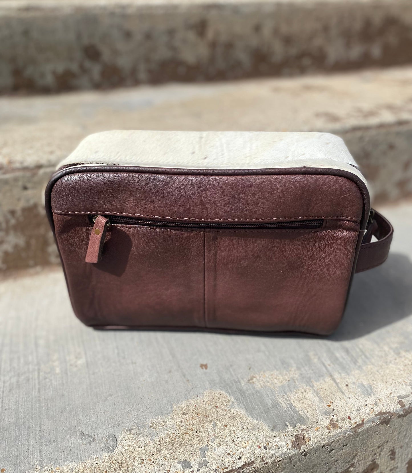 All Cowhide Toiletry Bag