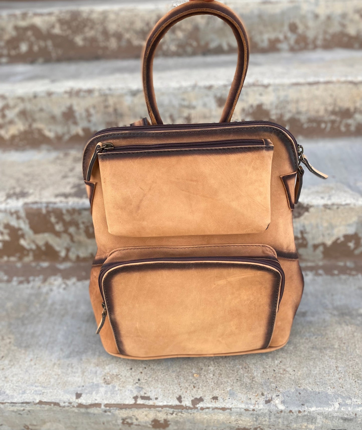Burn Leather Backpack