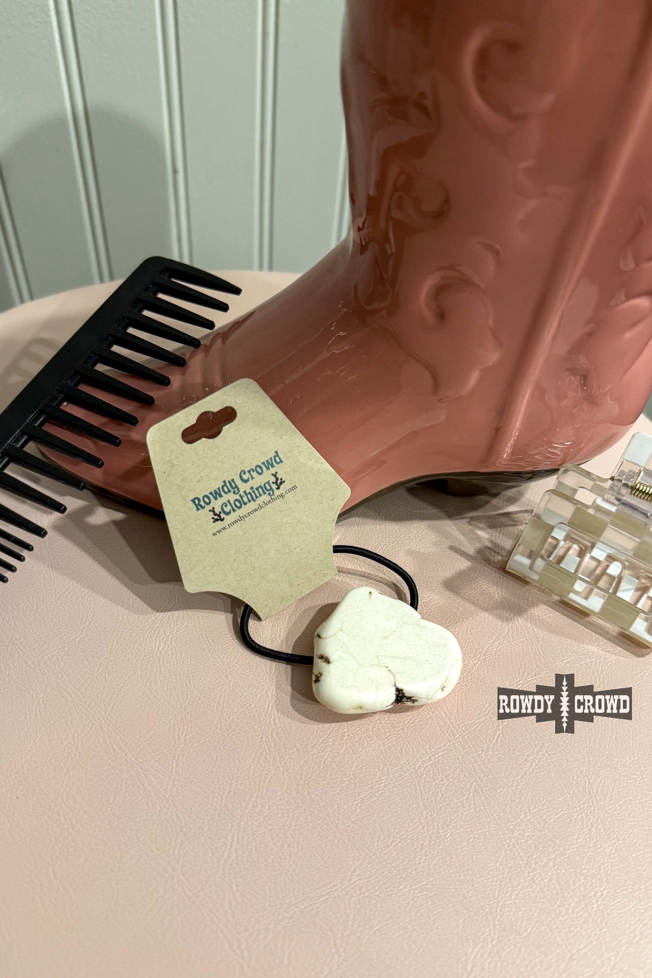 DS White Rock Ponytail Holder