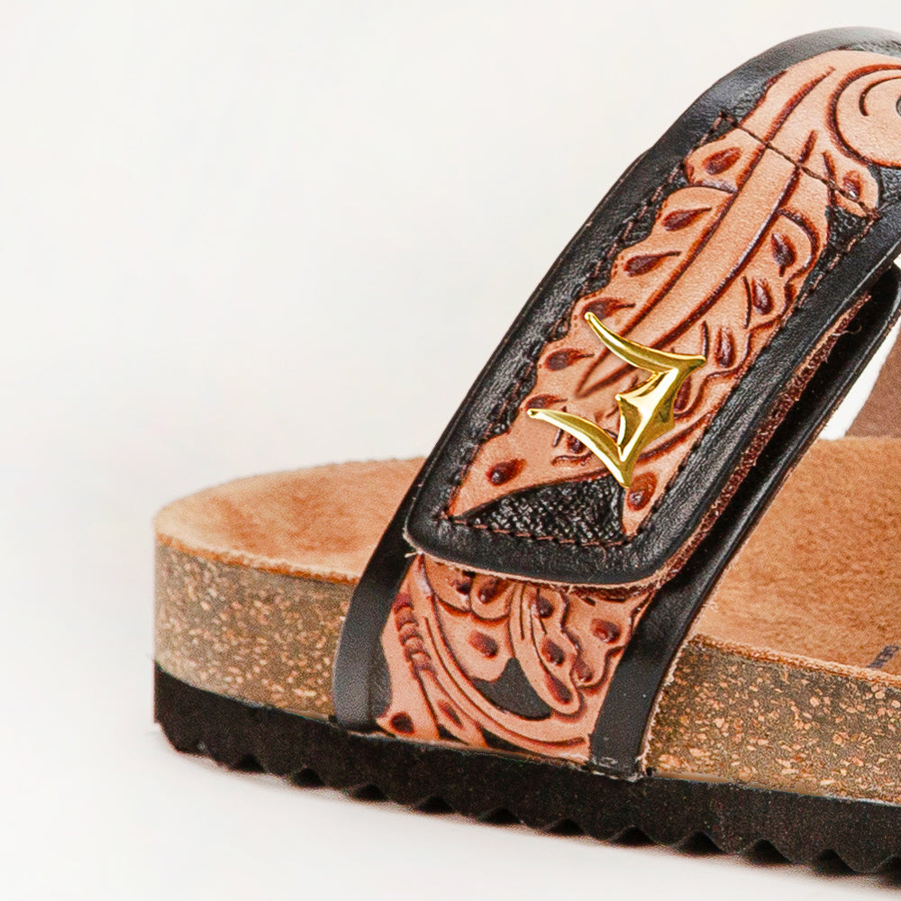 Loyal West Deen Canyon Sandals - Handtooled Leather