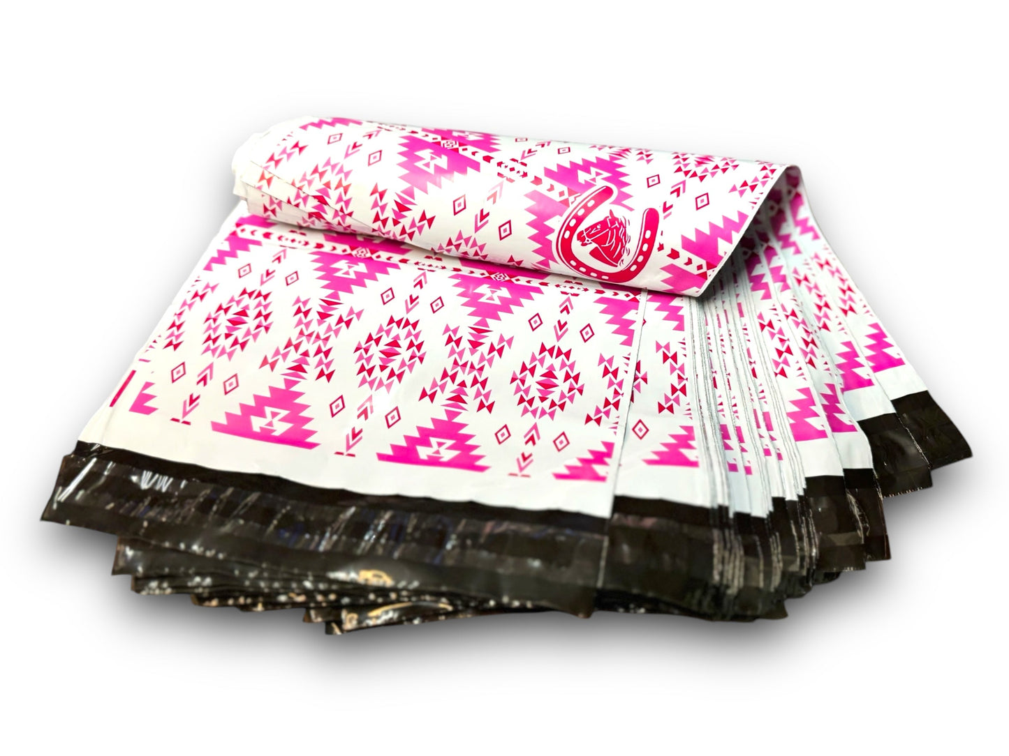 Pink Western Poly Shipping Bag 100 pcs