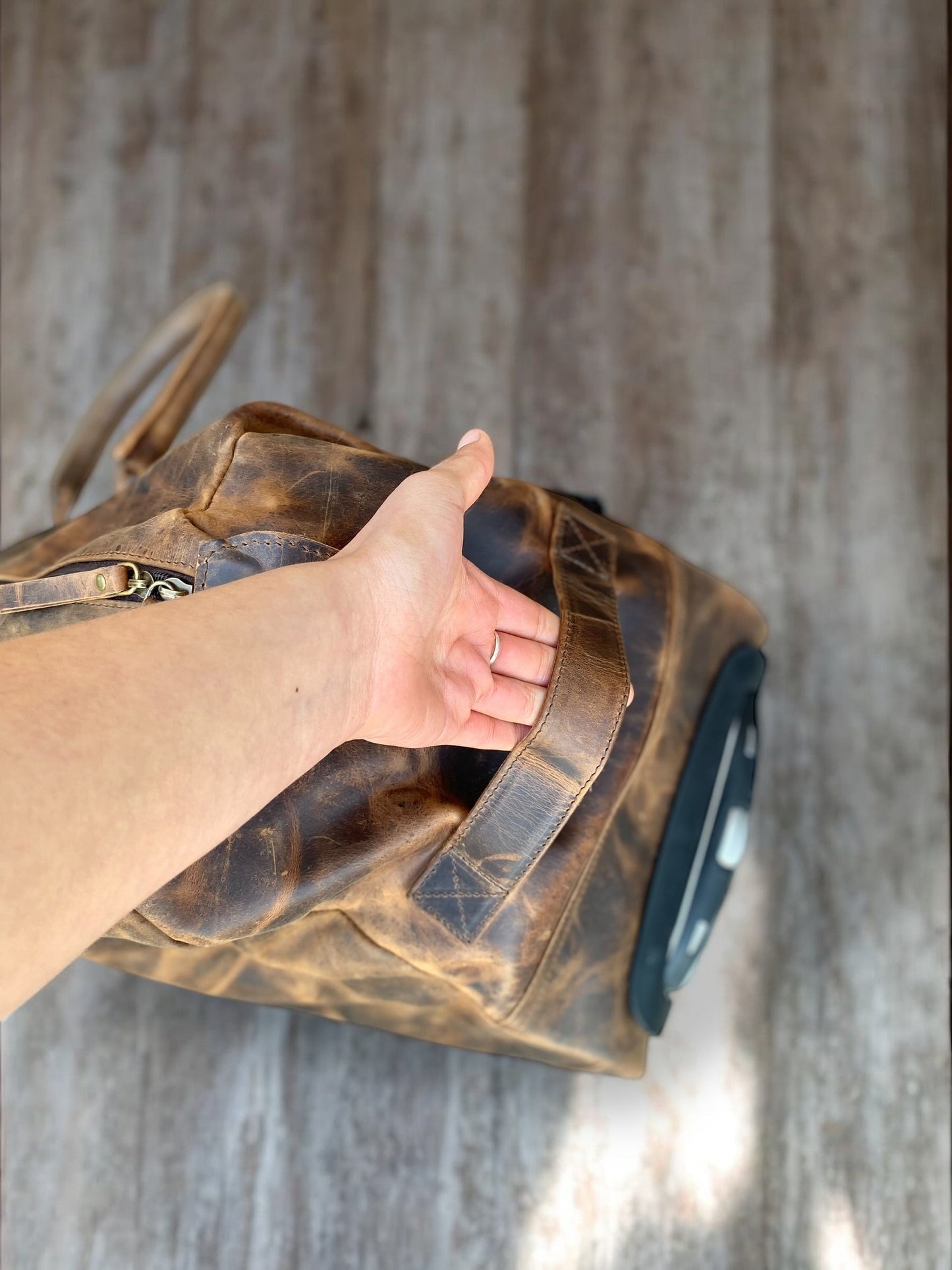 Rustic Rolling Luggage Duffle Bag Cards