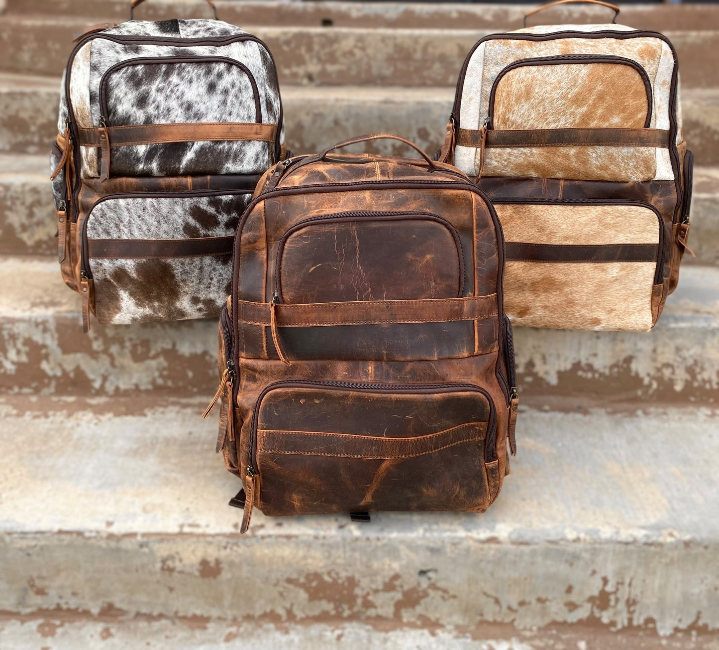 Rustic Leather Backpack