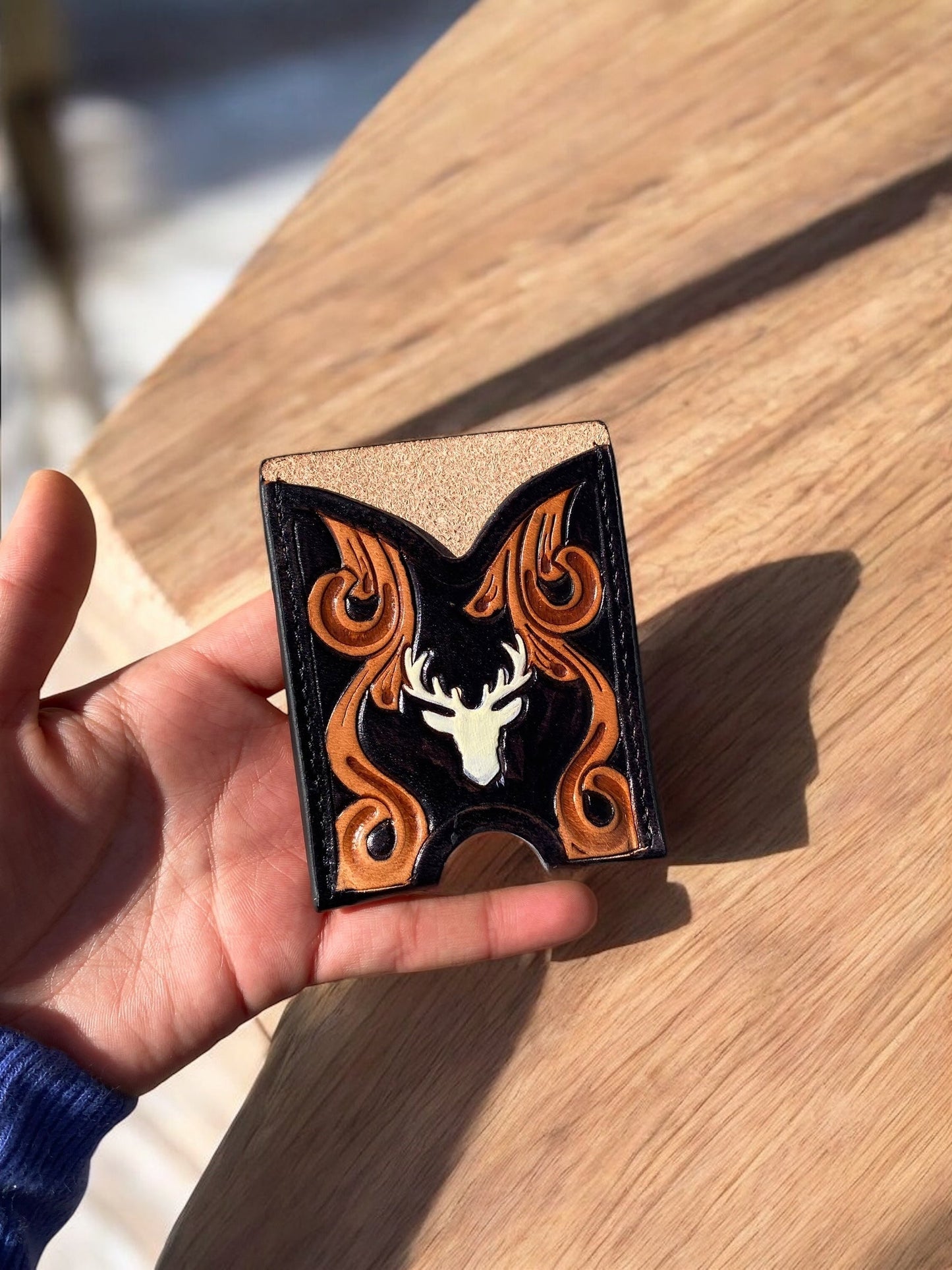 Mini Leather credit card wallet