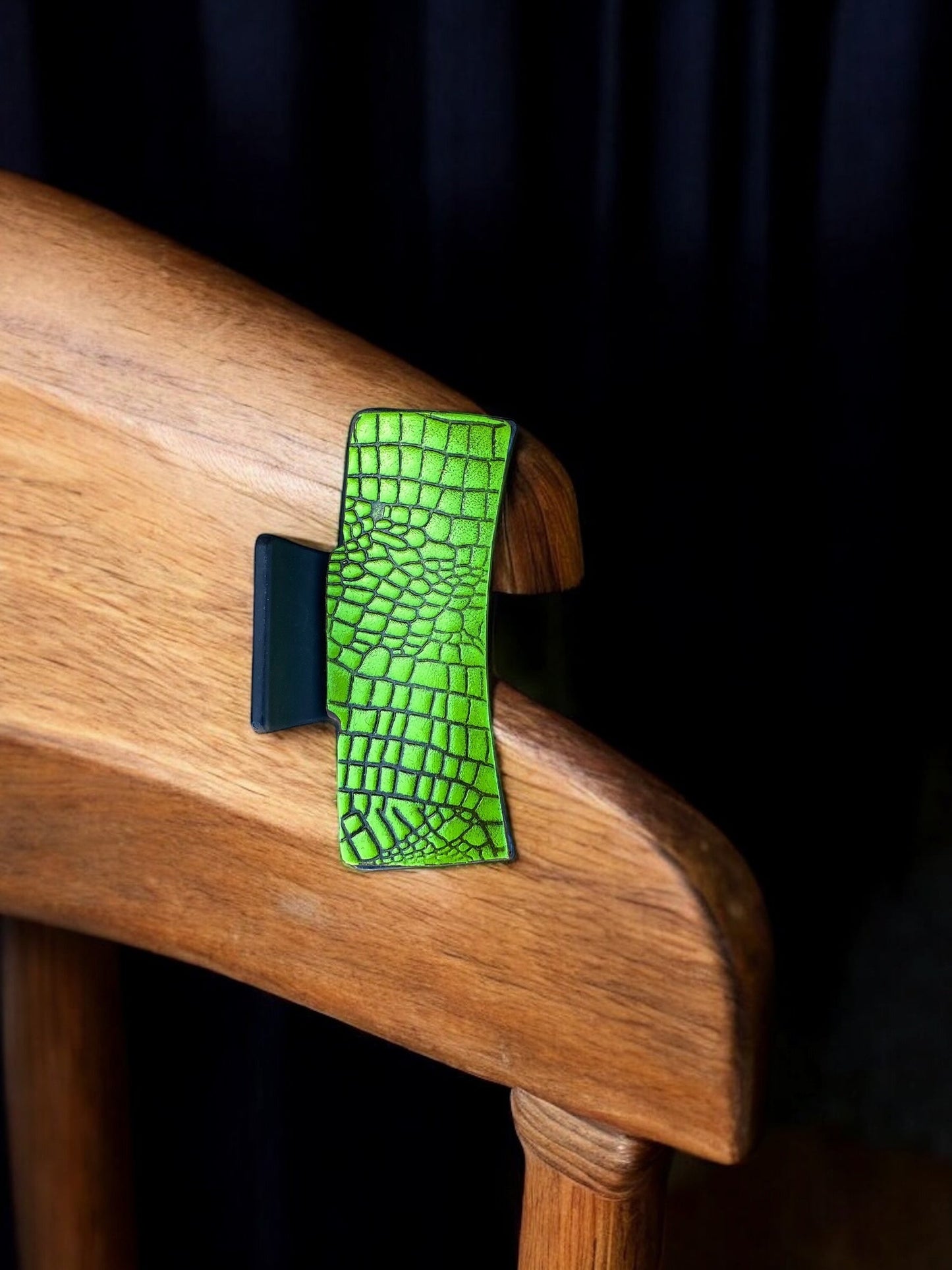 Lizard Leather Hair Clip - Claws
