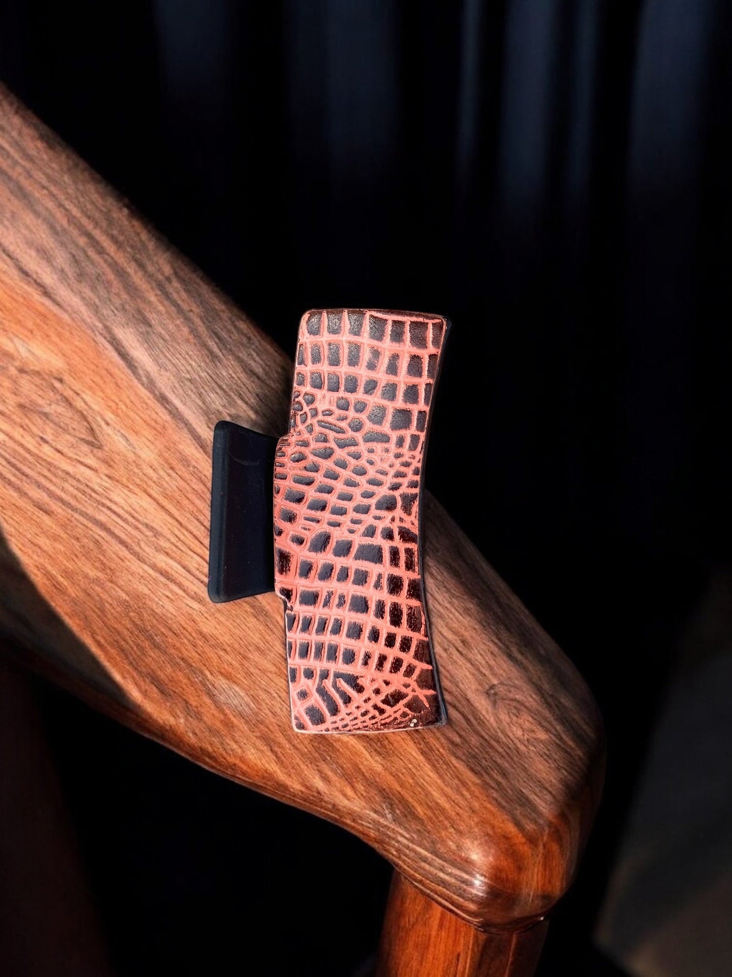 Lizard Leather Hair Clip - Claws