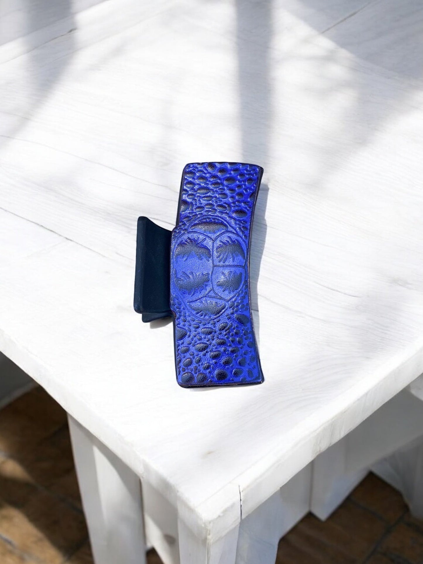 Croc Leather Hair Clip - Claws