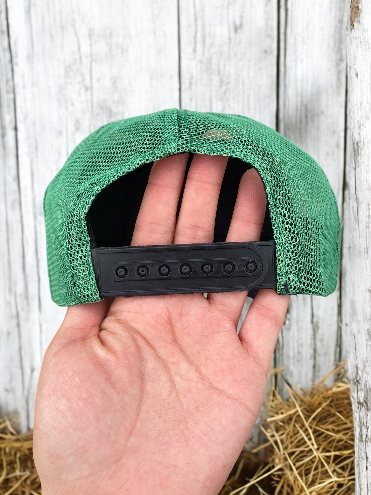 Mint Green Suede Leather BootStitch Cap