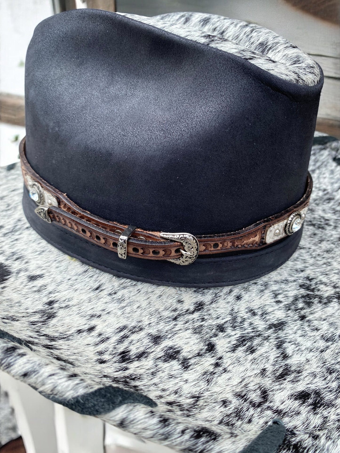 Western Hat Band Cowhide