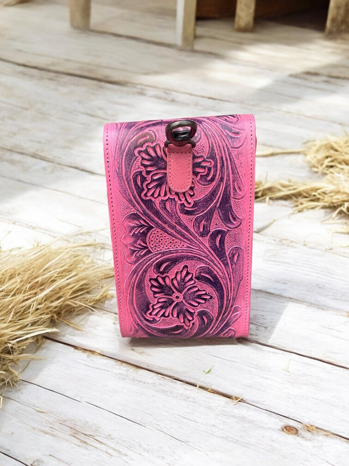 Pink All Tooled Crossbody