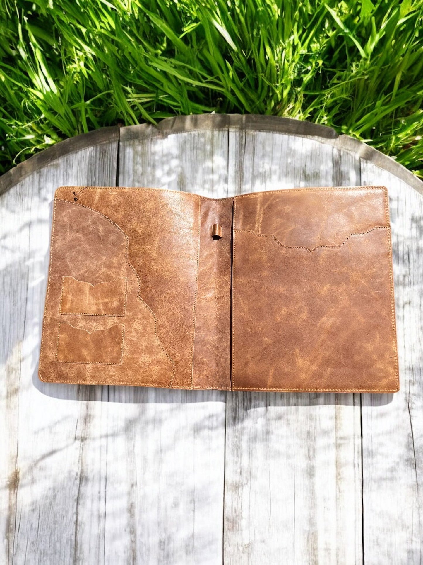 Cowhide Tooled Leather Planner