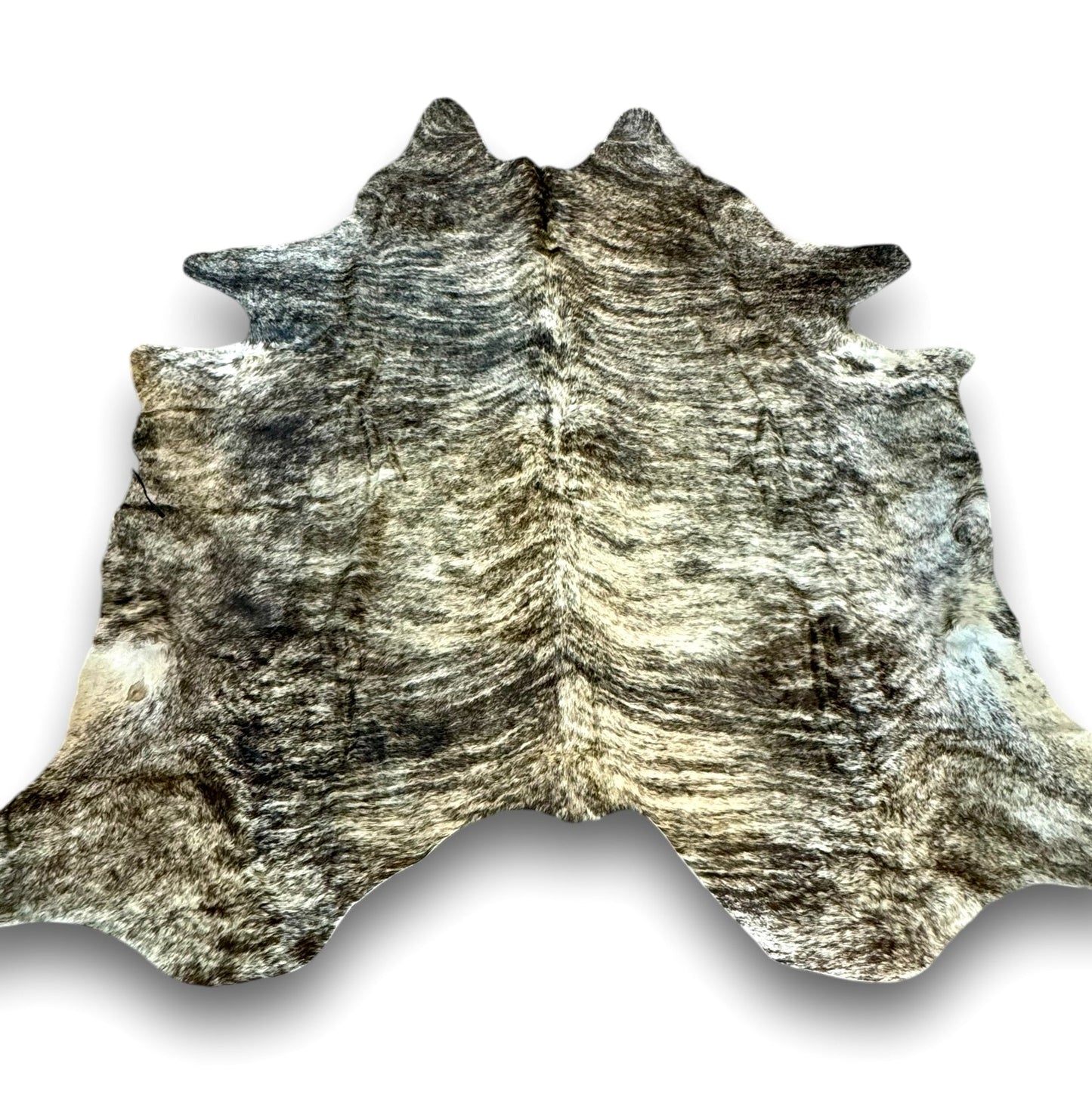 Exotic Grey Brindle Tri-Color - Exact Cowhide - EX5