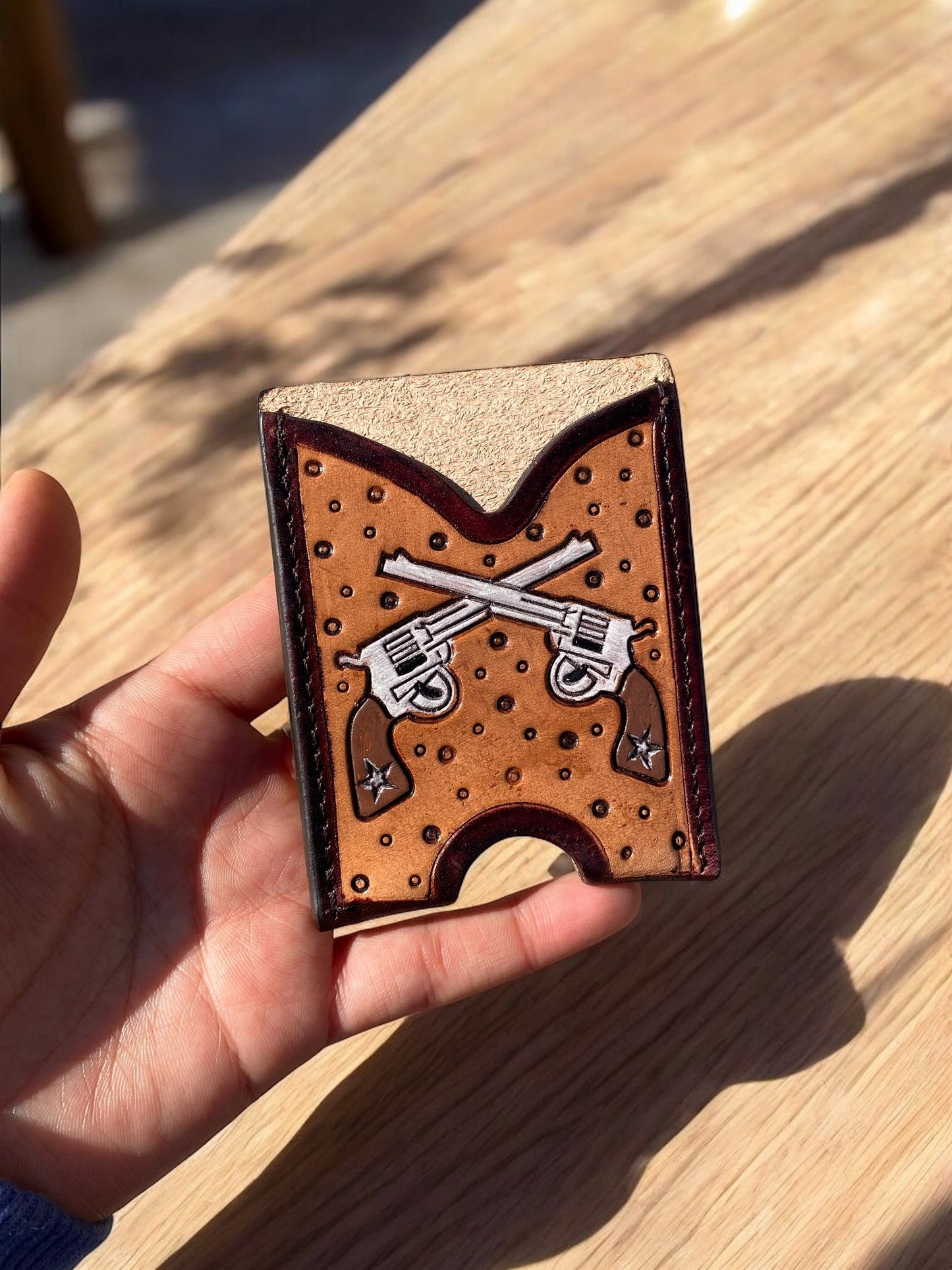 Mini Leather credit card wallet