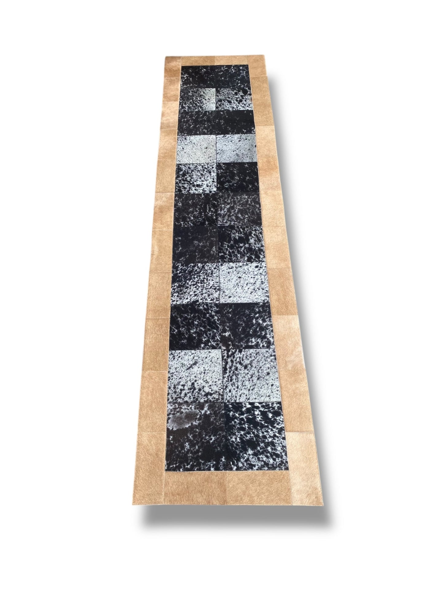 Cowhide Patchwork 8' Runner Rug - Exact Rug - P05